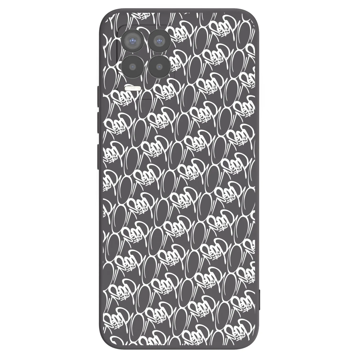 Picasee silikonový černý obal pro Realme 8 4G - Separ - White On Black 2