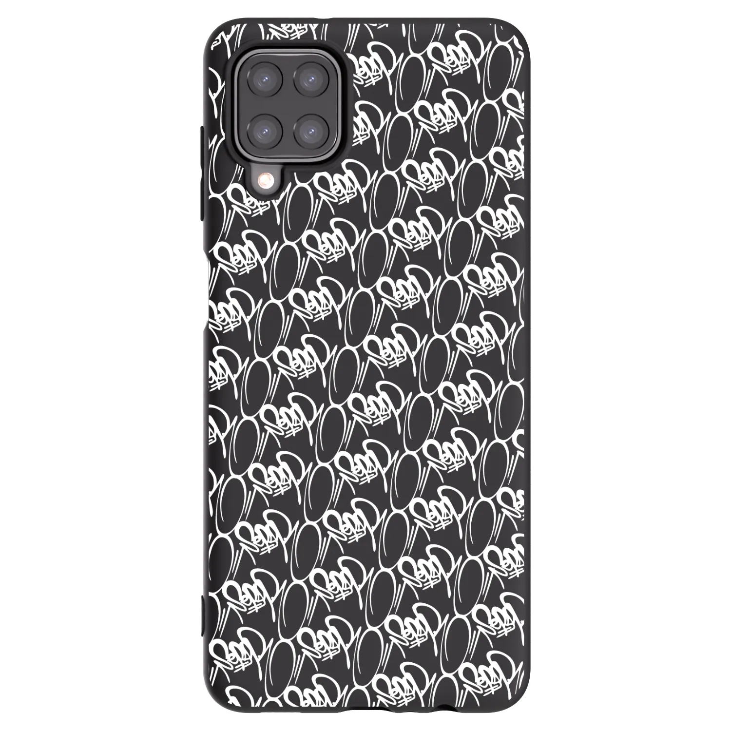 Picasee silikonový černý obal pro Samsung Galaxy M12 M127F - Separ - White On Black 2