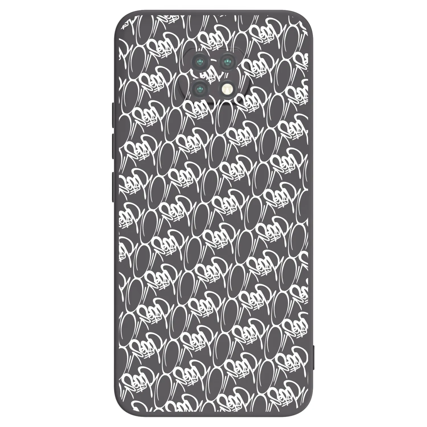 Picasee silikonový černý obal pro Xiaomi Redmi Note 9T - Separ - White On Black 2