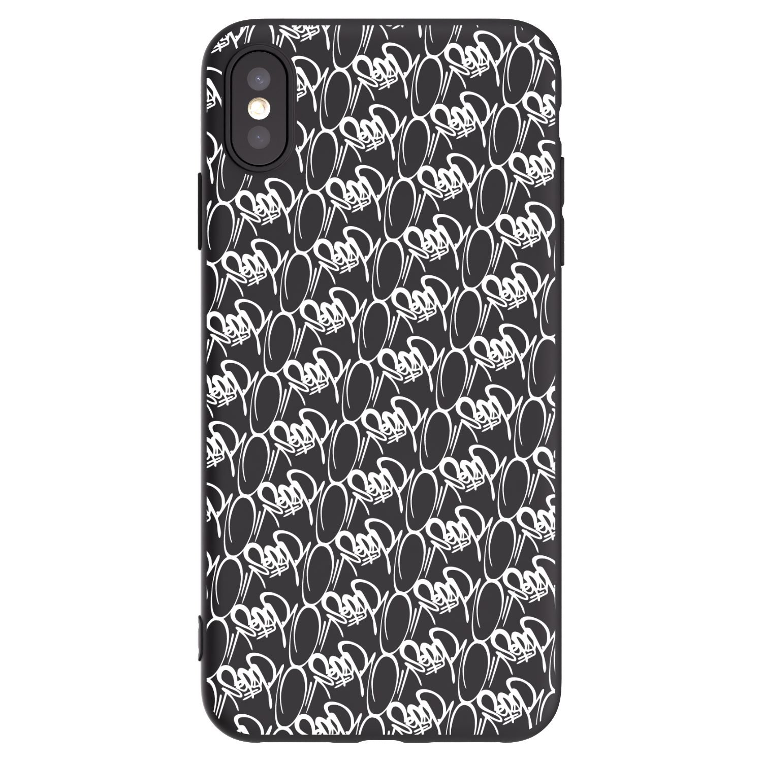 Picasee silikonový černý obal pro Apple iPhone XS Max - Separ - White On Black 2