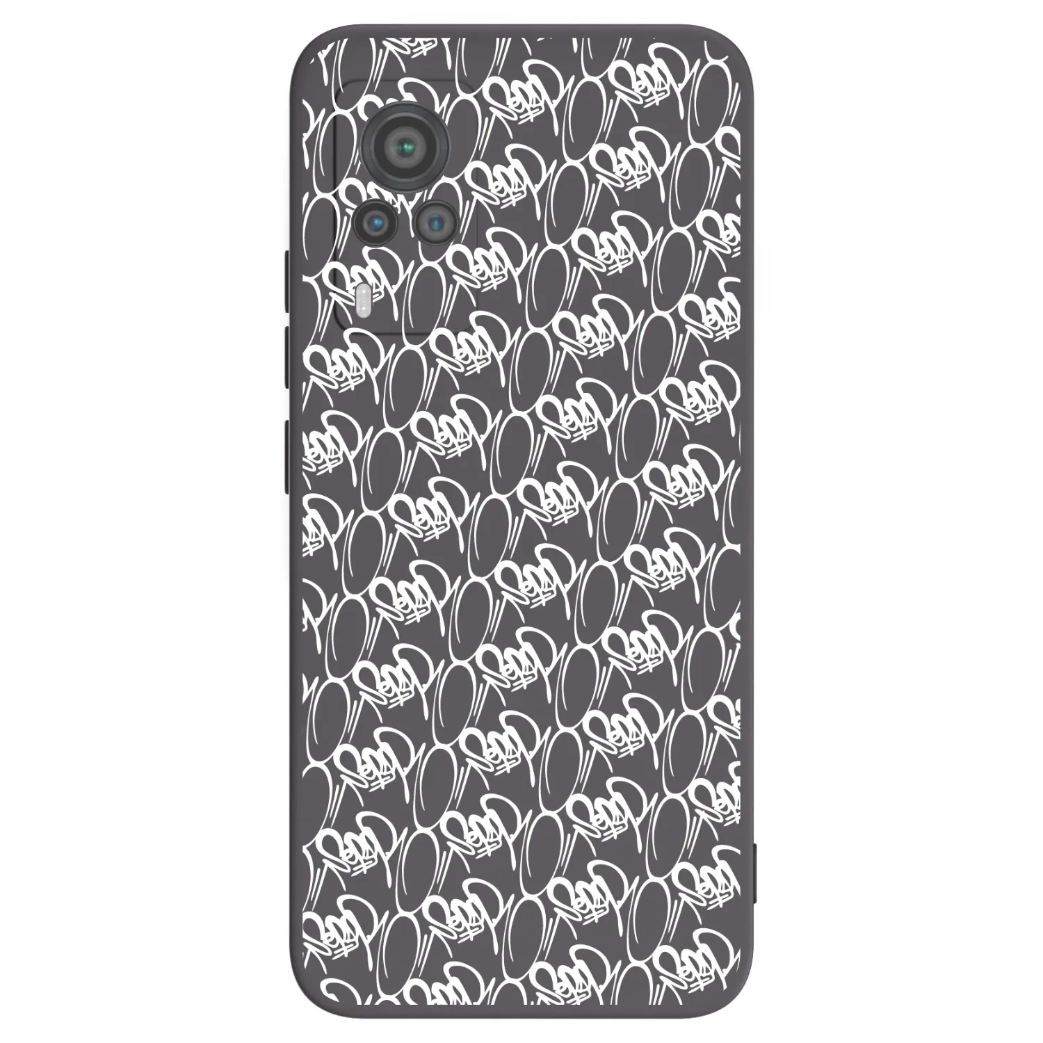Picasee silikonový černý obal pro Vivo X60 Pro 5G - Separ - White On Black 2
