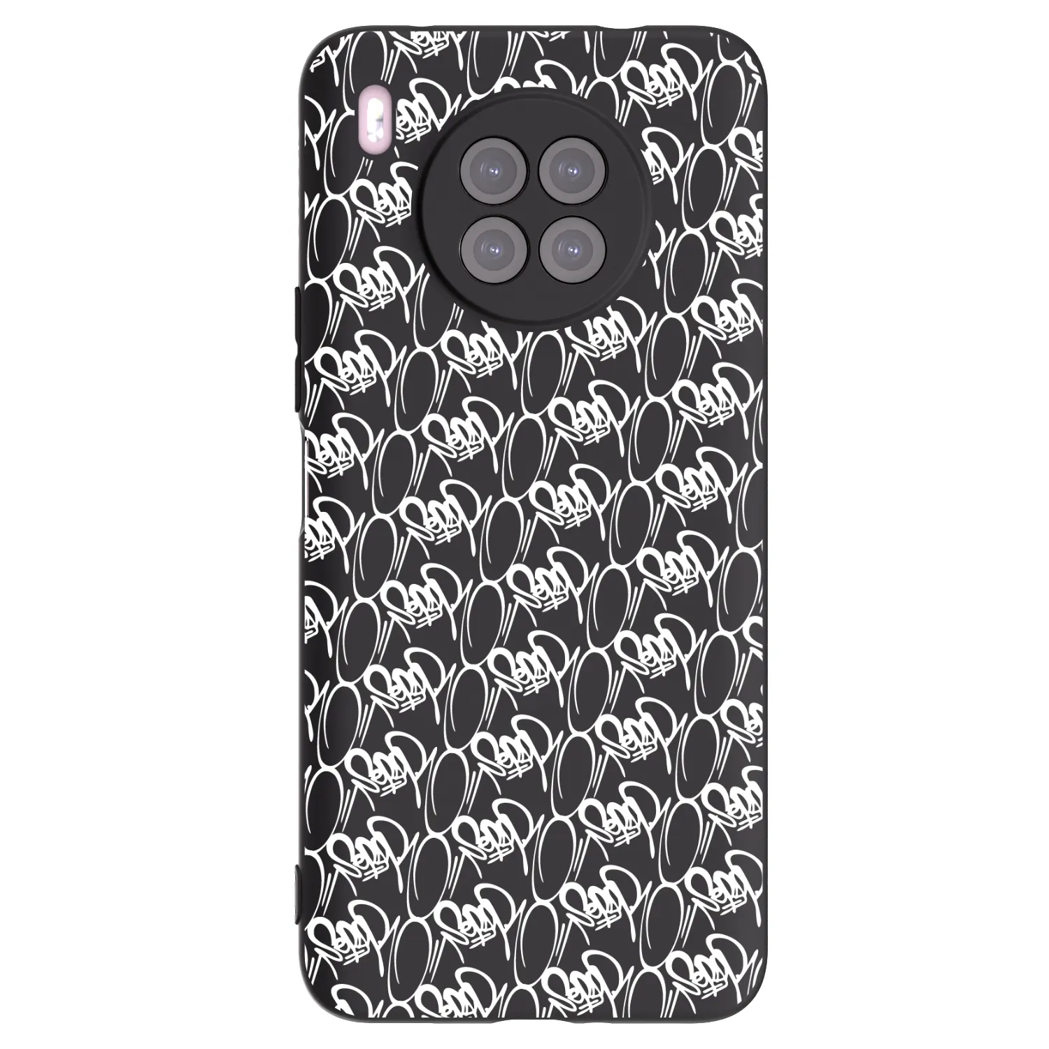 Picasee silikonový černý obal pro Huawei Nova 8i - Separ - White On Black 2