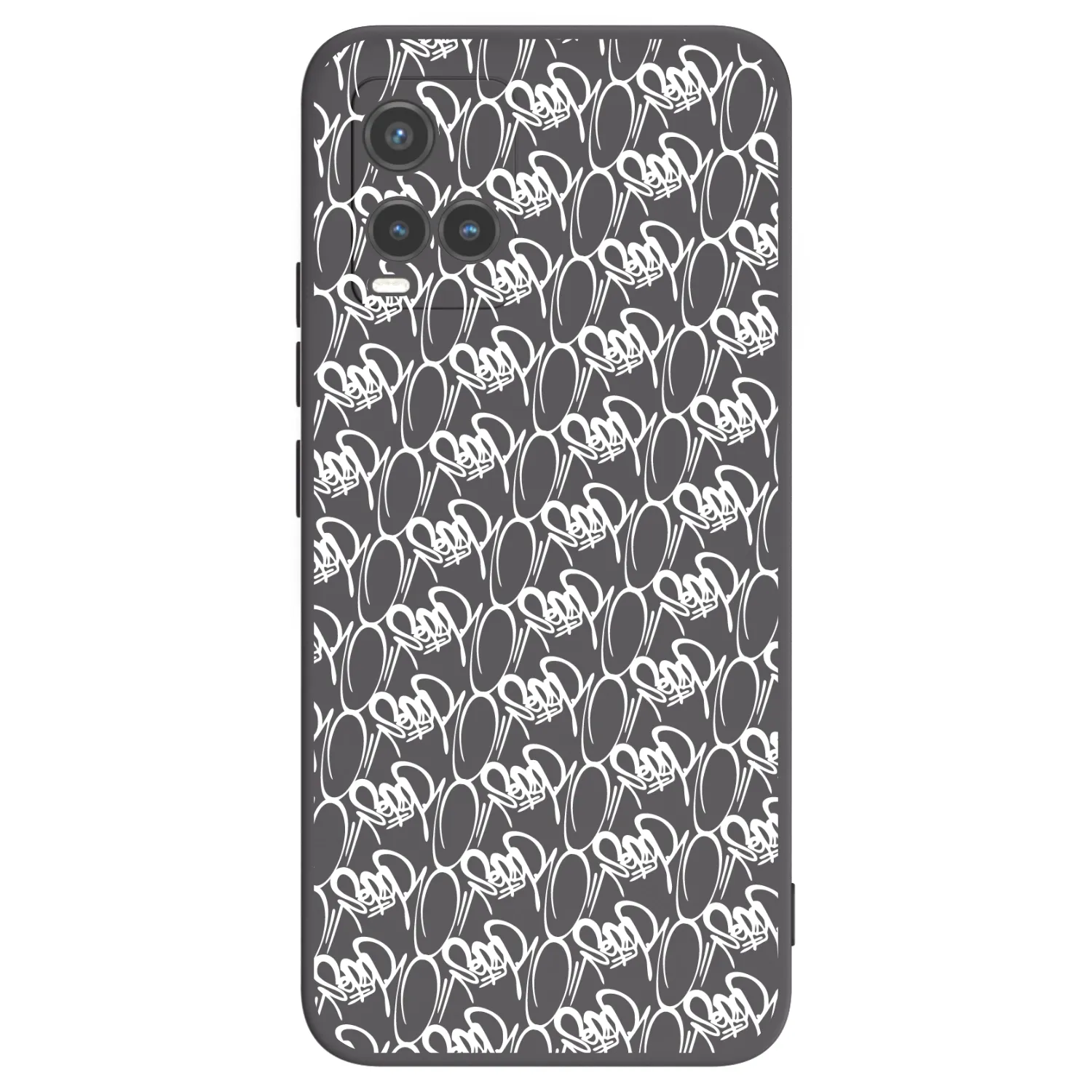 Picasee silikonový černý obal pro Vivo Y33s - Separ - White On Black 2