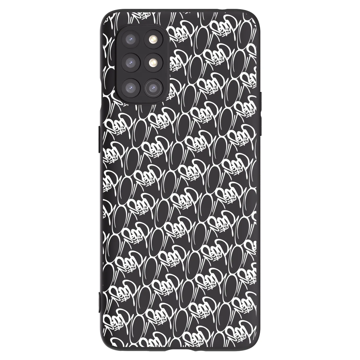 Picasee silikonový černý obal pro OnePlus 8T - Separ - White On Black 2