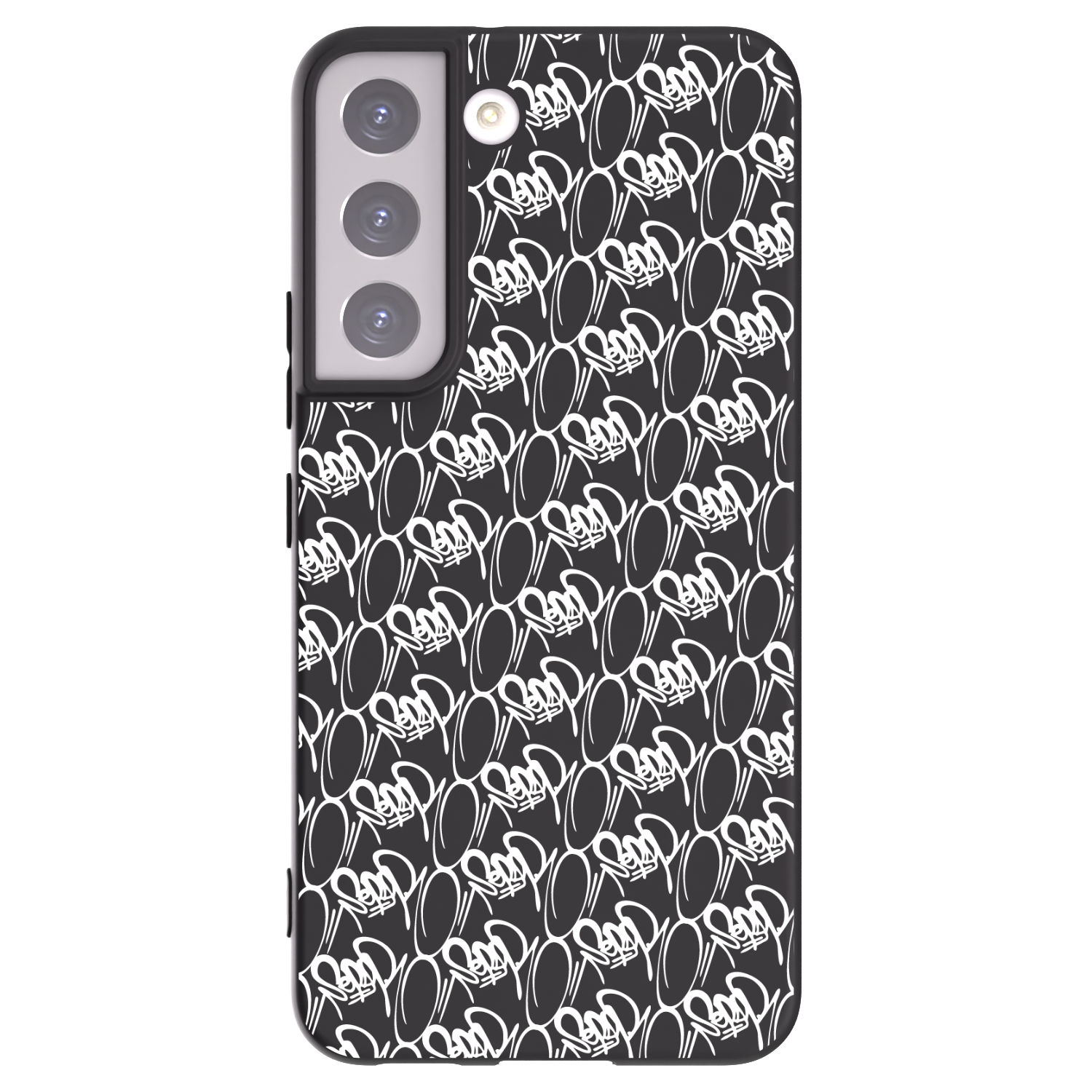 Picasee silikonový černý obal pro Samsung Galaxy S22 5G - Separ - White On Black 2