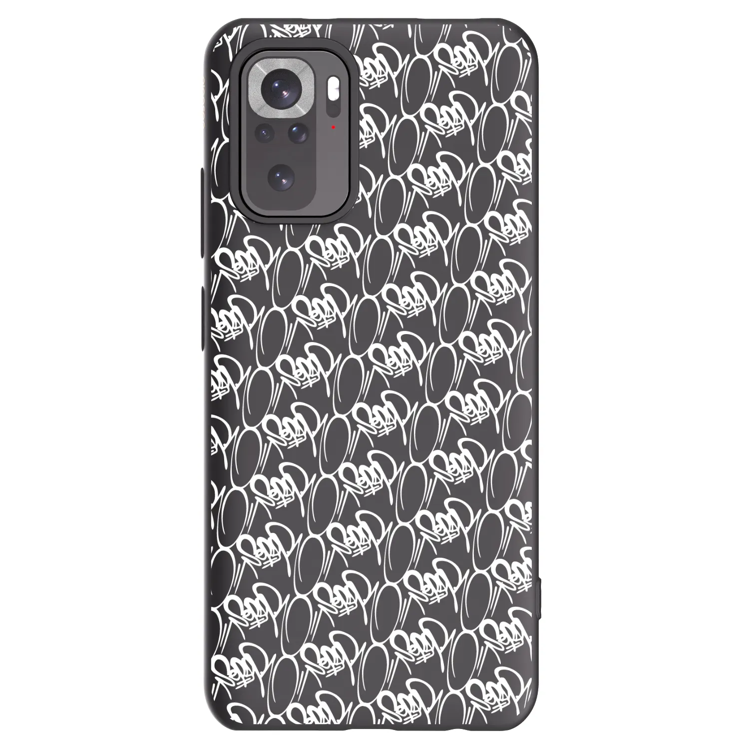Picasee silikonový černý obal pro Xiaomi Redmi Note 11S 4G - Separ - White On Black 2