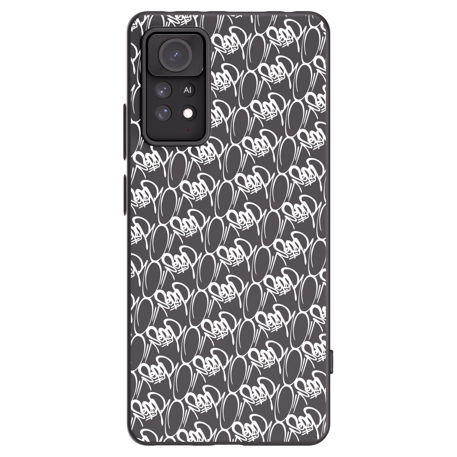 Picasee silikonový černý obal pro Xiaomi Redmi Note 11 Pro 5G - Separ - White On Black 2
