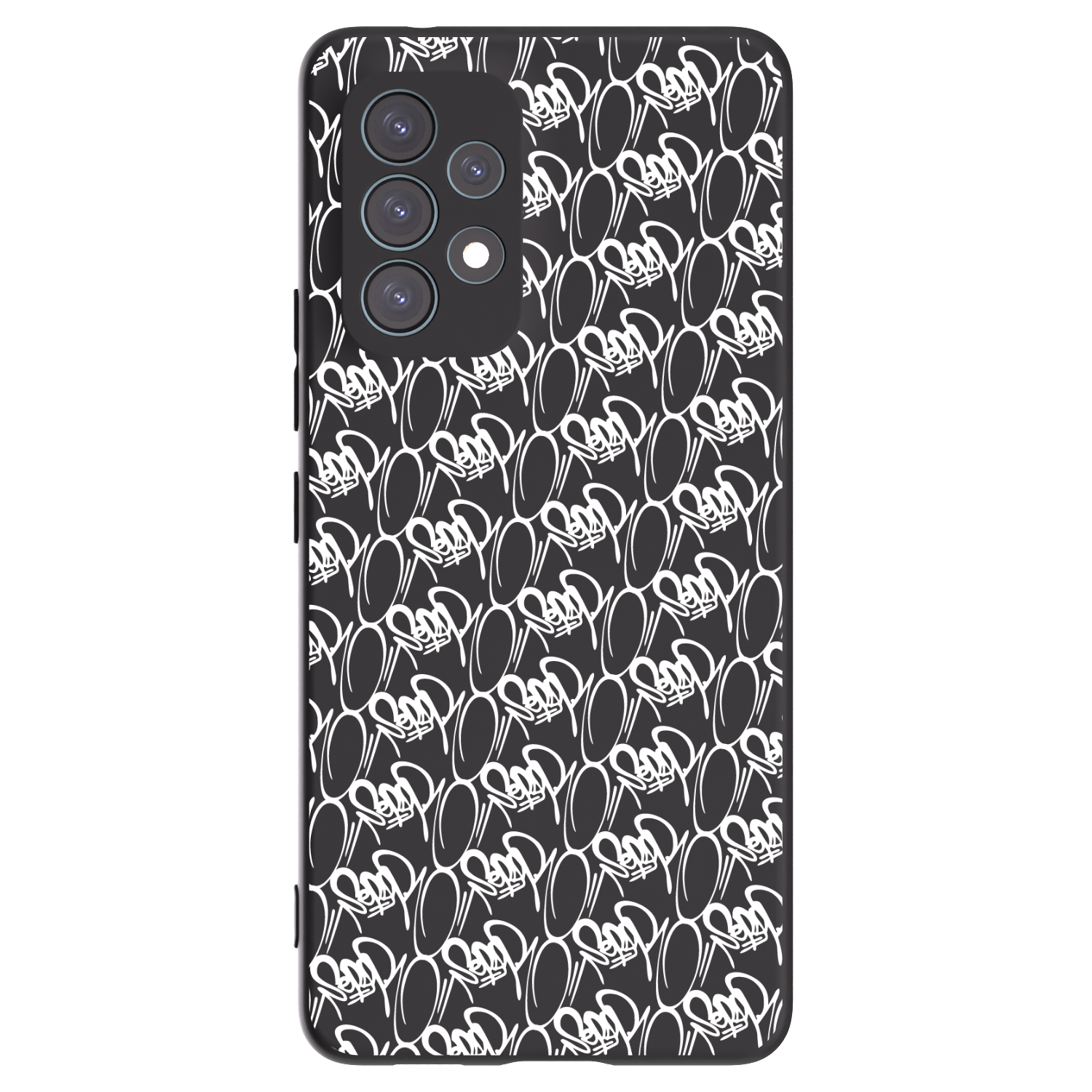 Picasee silikonový černý obal pro Samsung Galaxy A53 5G A536 - Separ - White On Black 2