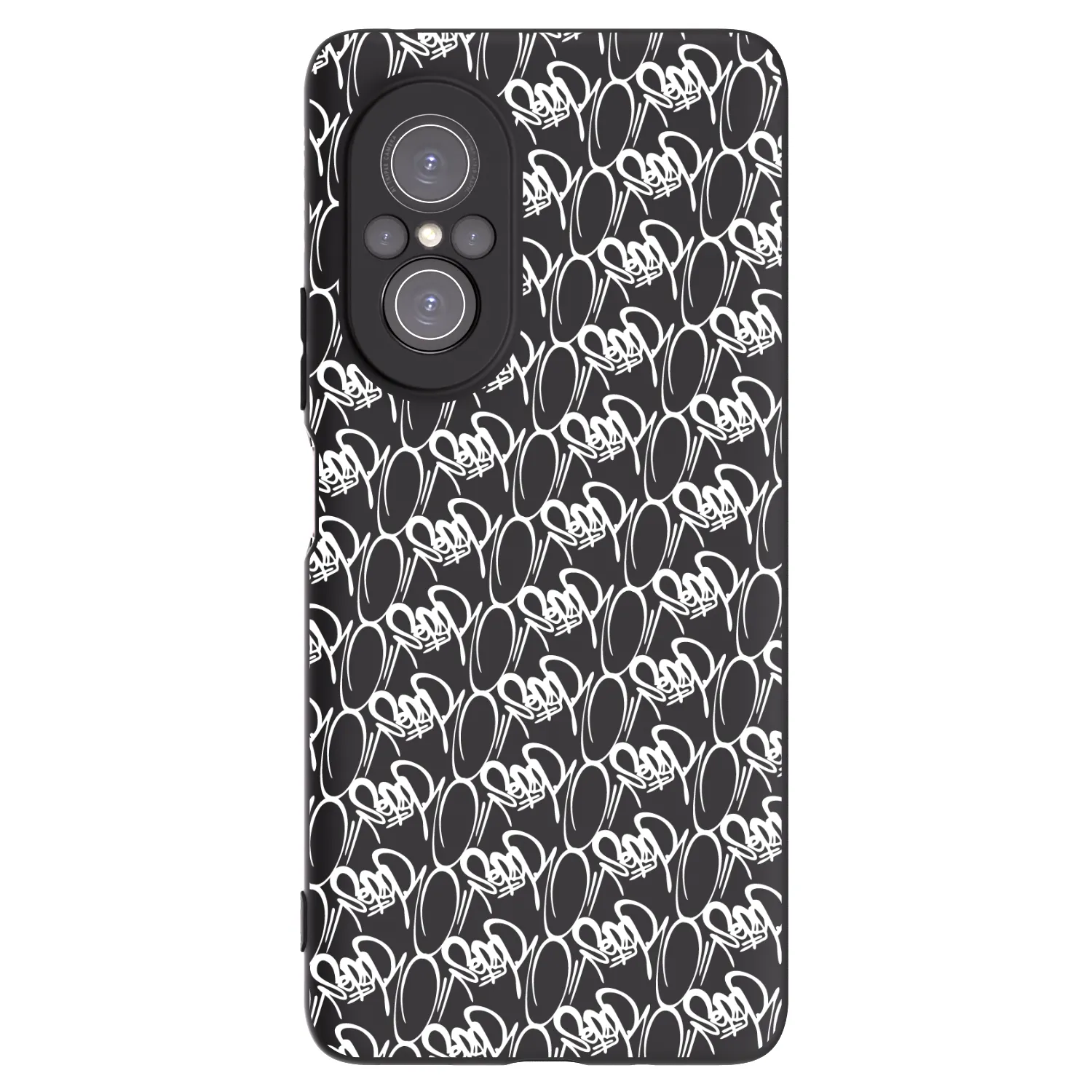 Picasee silikonový černý obal pro Huawei Nova 9 SE - Separ - White On Black 2