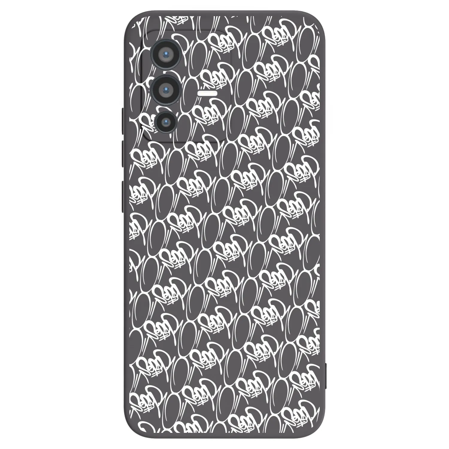 Picasee silikonový černý obal pro Vivo V23 5G - Separ - White On Black 2