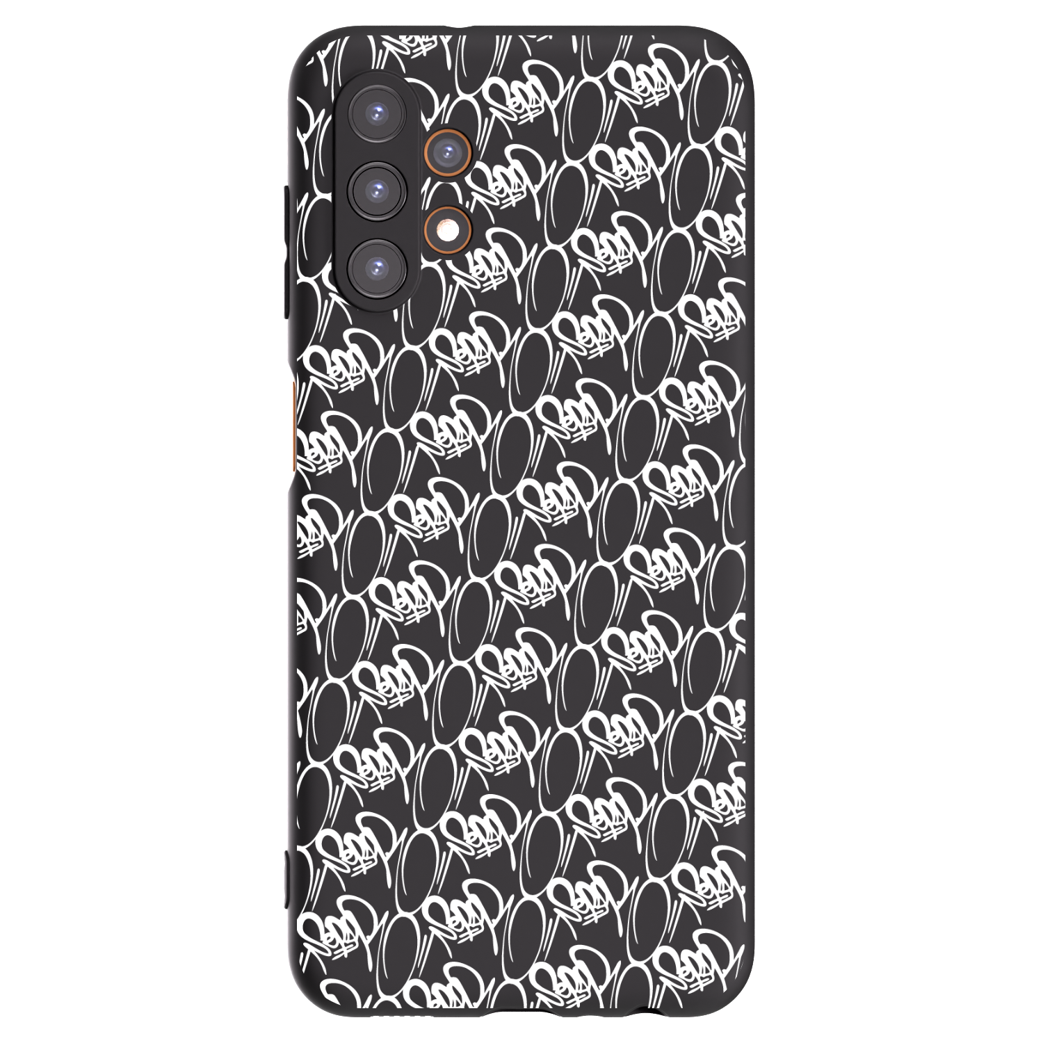 Picasee silikonový černý obal pro Samsung Galaxy A13 4G A135 - Separ - White On Black 2