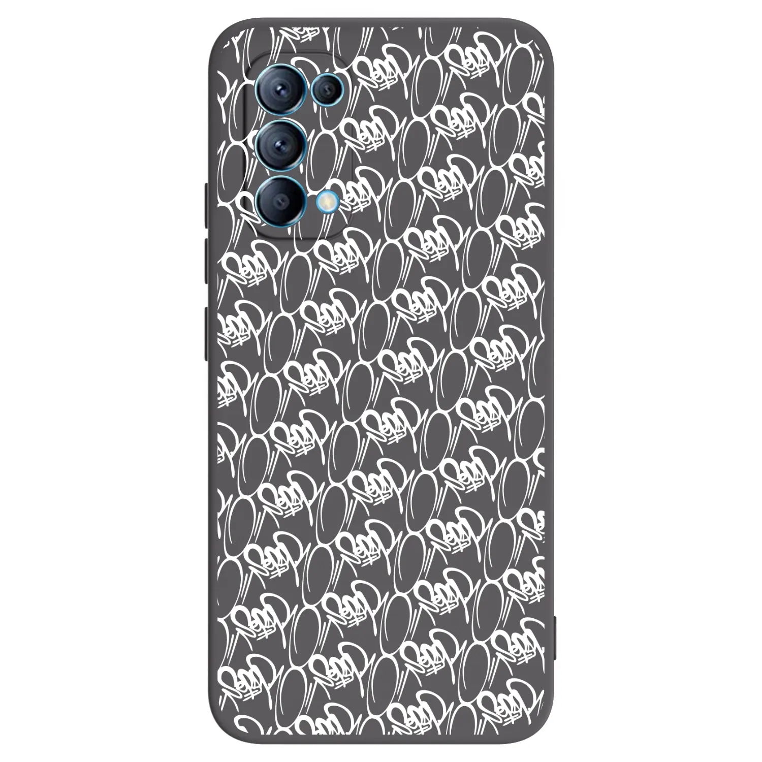 Picasee silikonový černý obal pro OPPO Reno 5 5G - Separ - White On Black 2