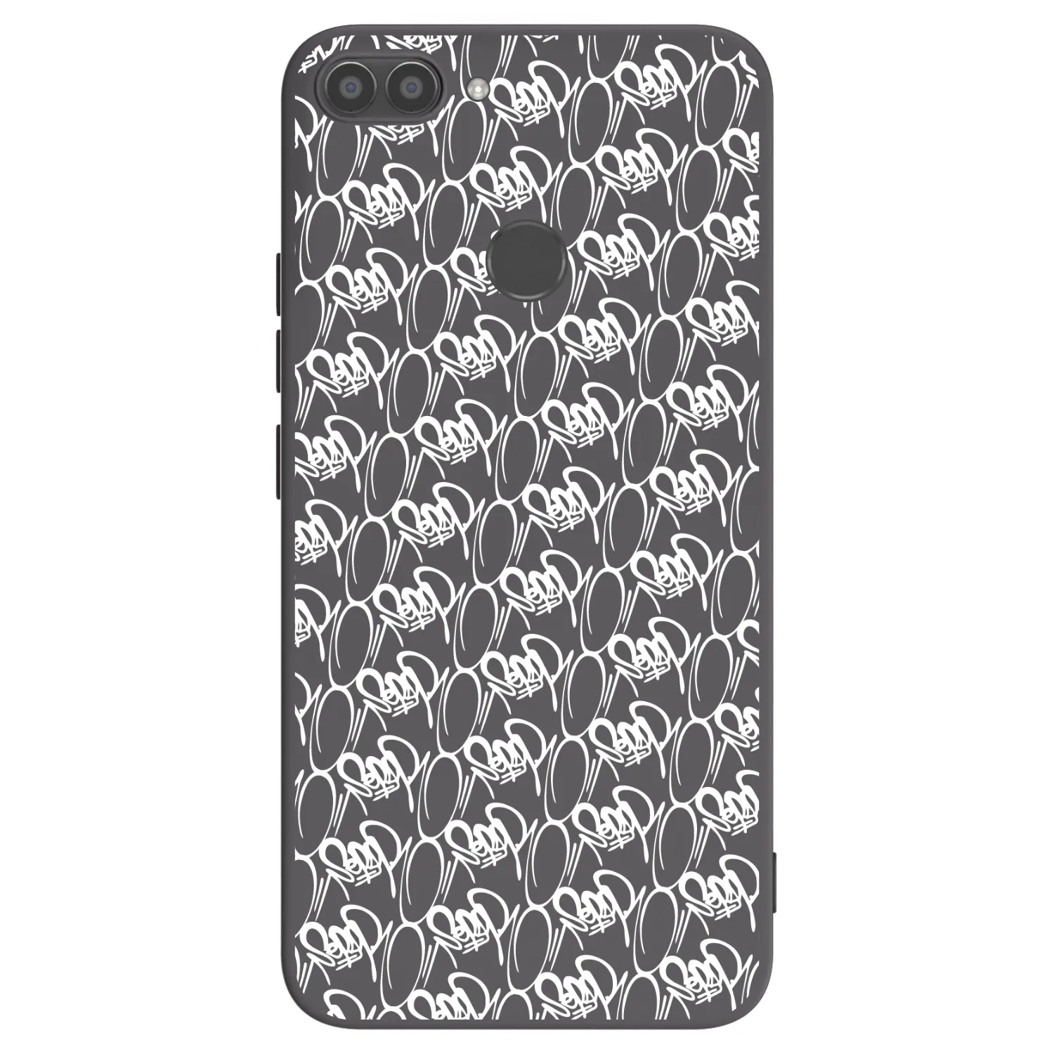 Picasee silikonový černý obal pro Huawei P Smart - Separ - White On Black 2