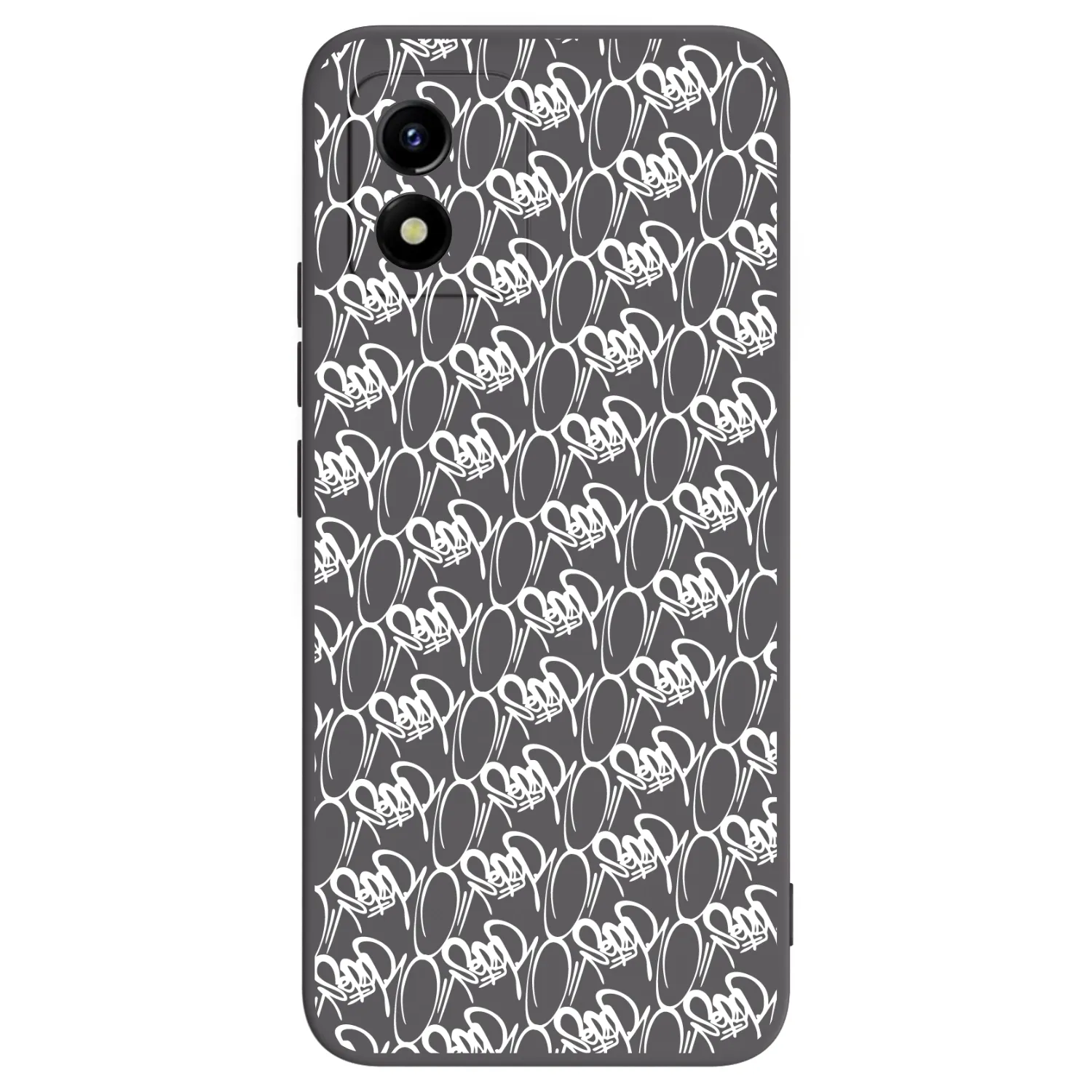 Picasee silikonový černý obal pro Vivo Y01 - Separ - White On Black 2
