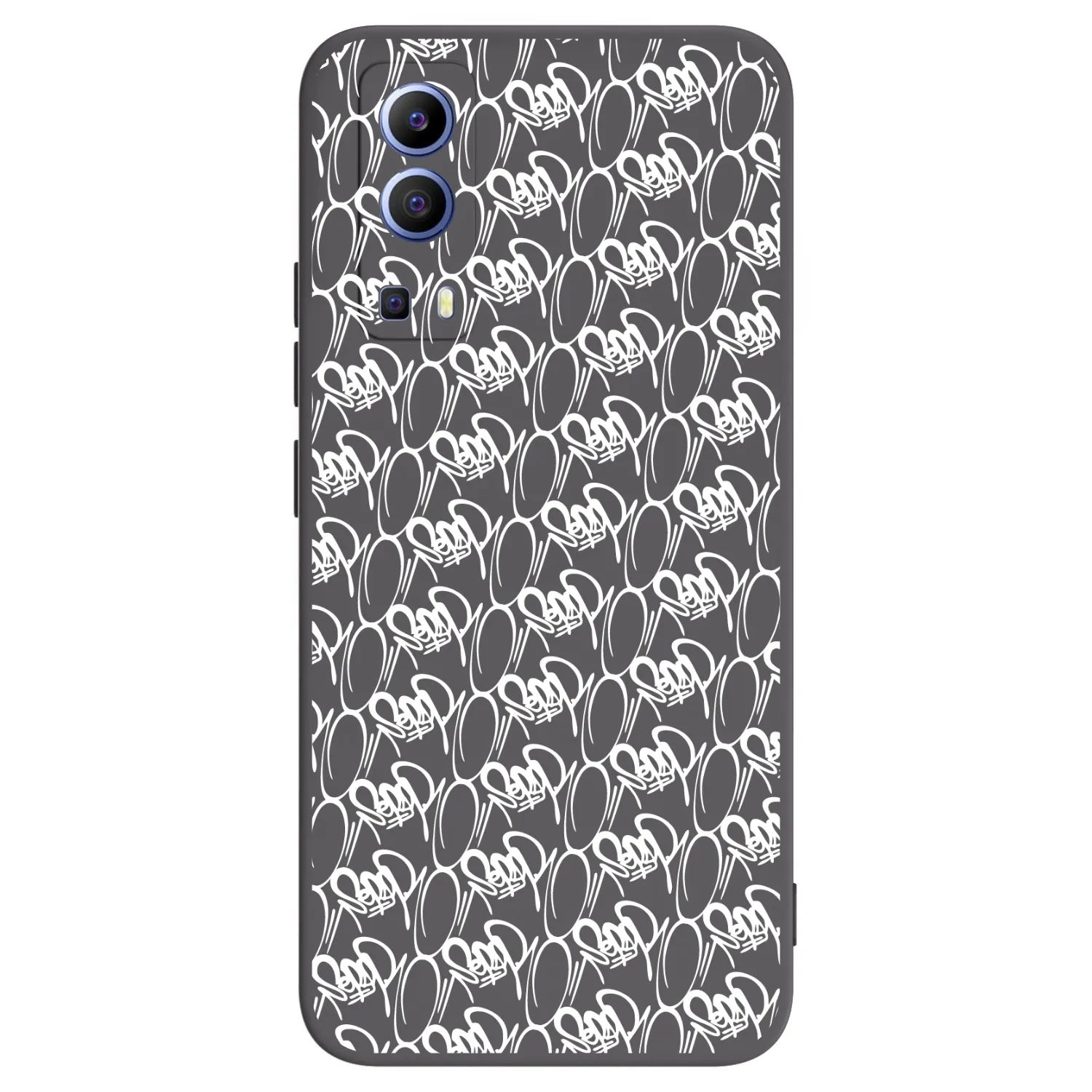 Picasee silikonový černý obal pro Vivo Y52 5G - Separ - White On Black 2
