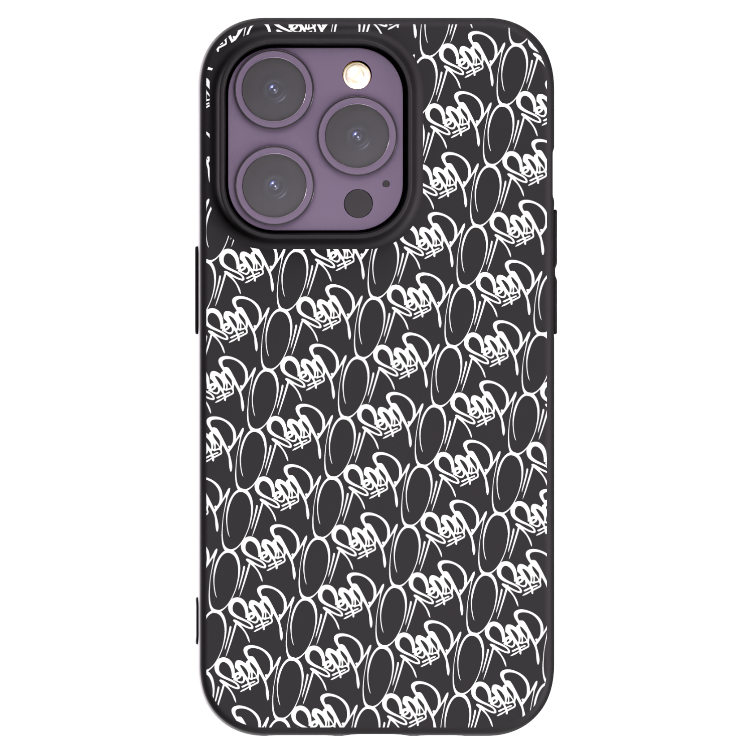 Picasee silikonový černý obal pro Apple iPhone 14 Pro - Separ - White On Black 2