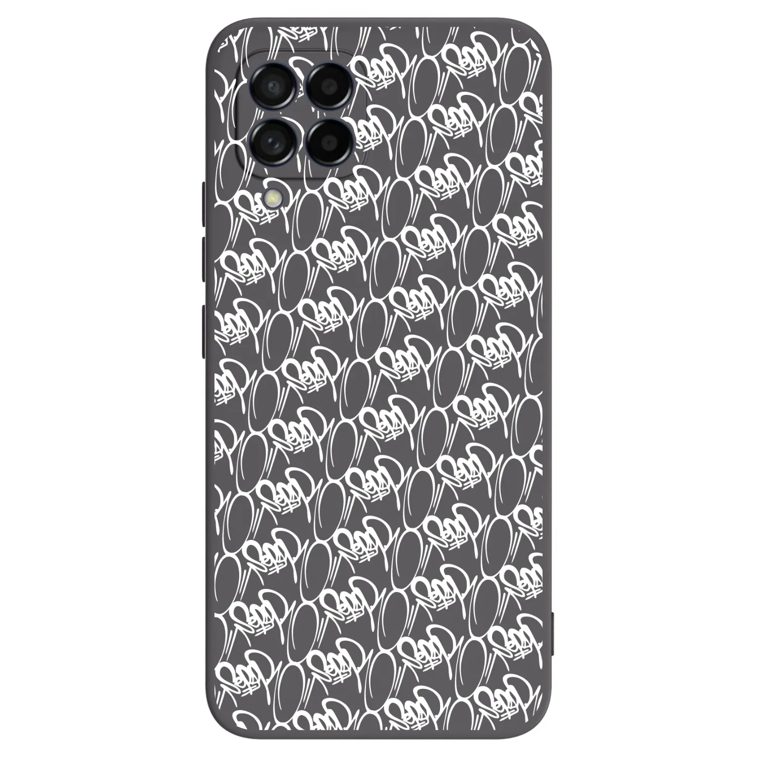 Picasee silikonový černý obal pro Samsung Galaxy M53 5G - Separ - White On Black 2
