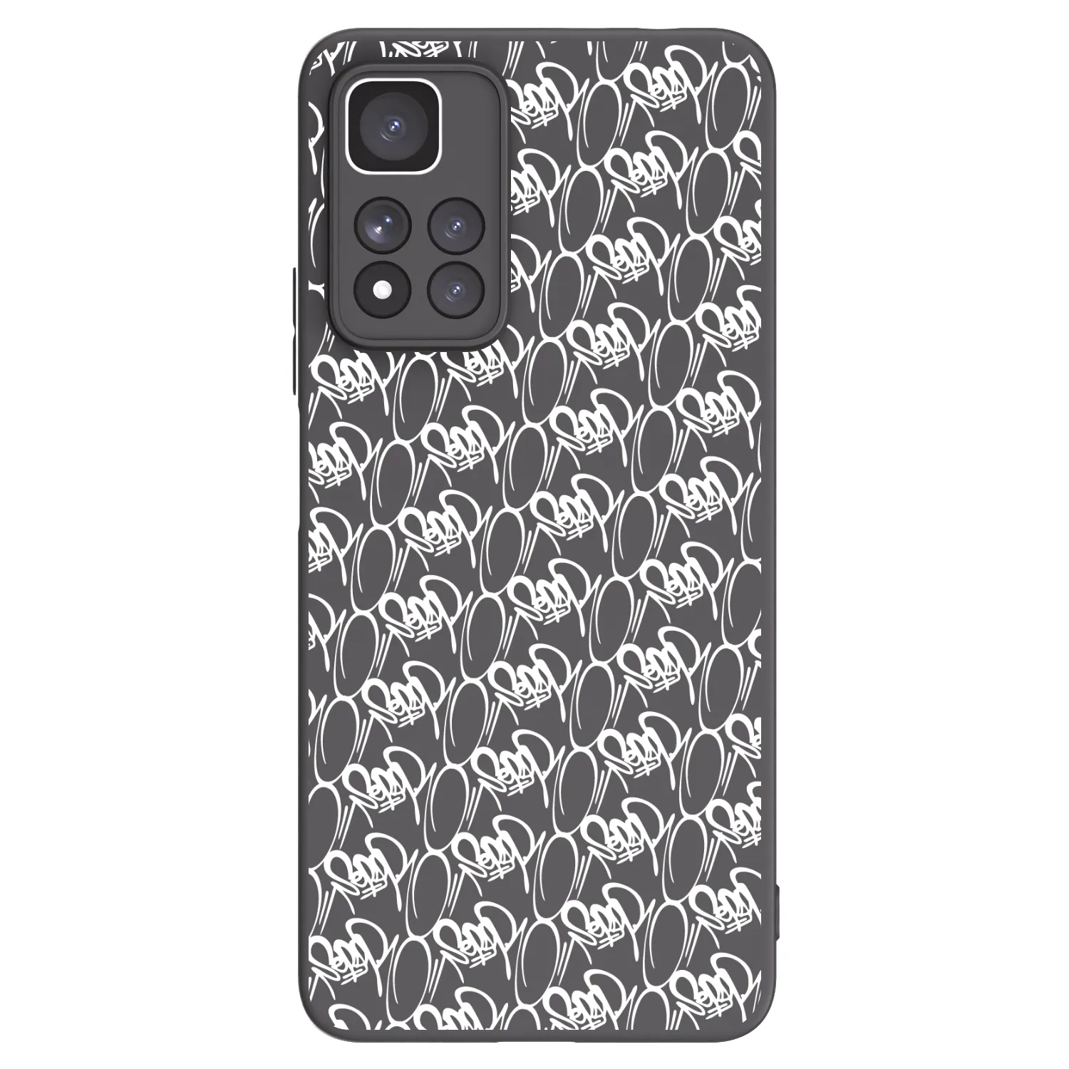 Picasee silikonový černý obal pro Xiaomi Redmi Note 11 Pro+ 5G - Separ - White On Black 2
