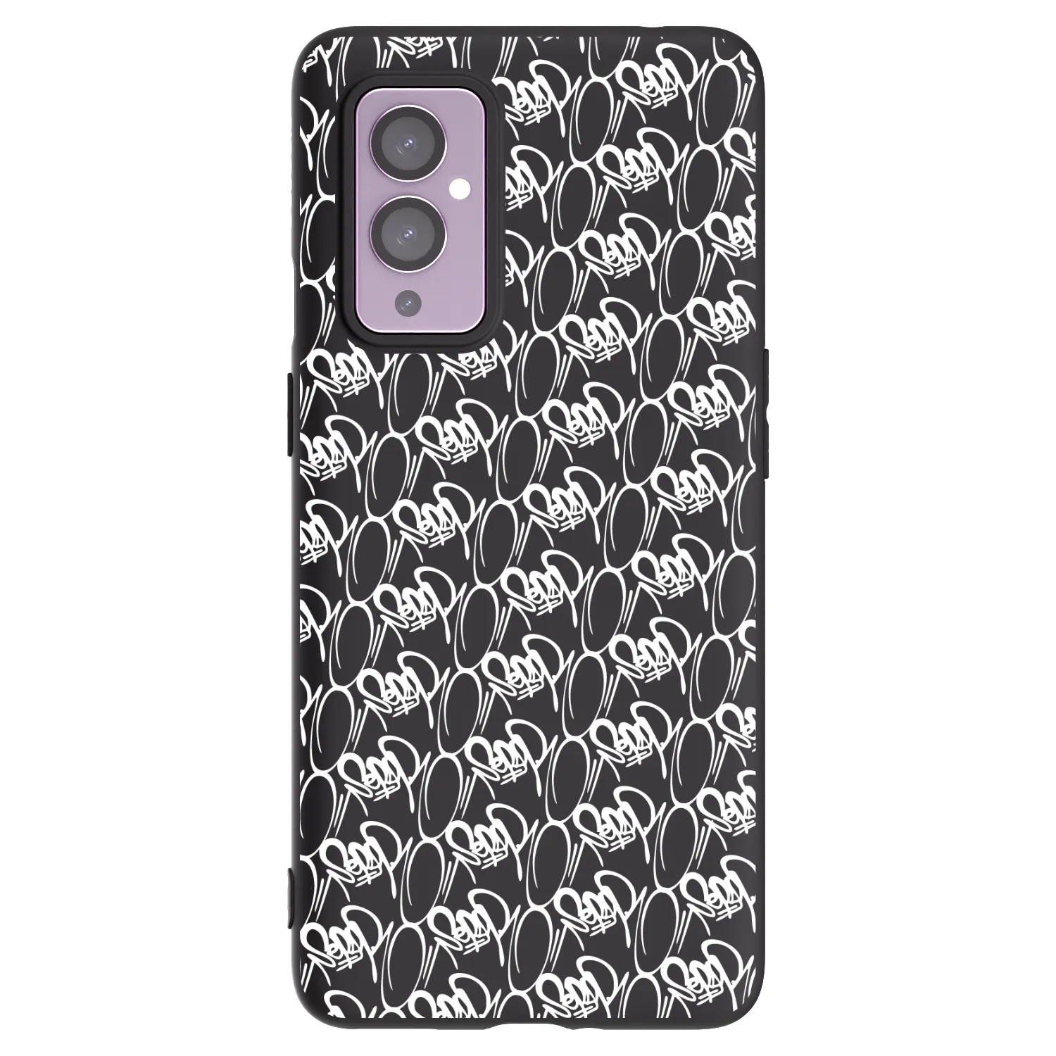 Picasee silikonový černý obal pro OnePlus 9 - Separ - White On Black 2