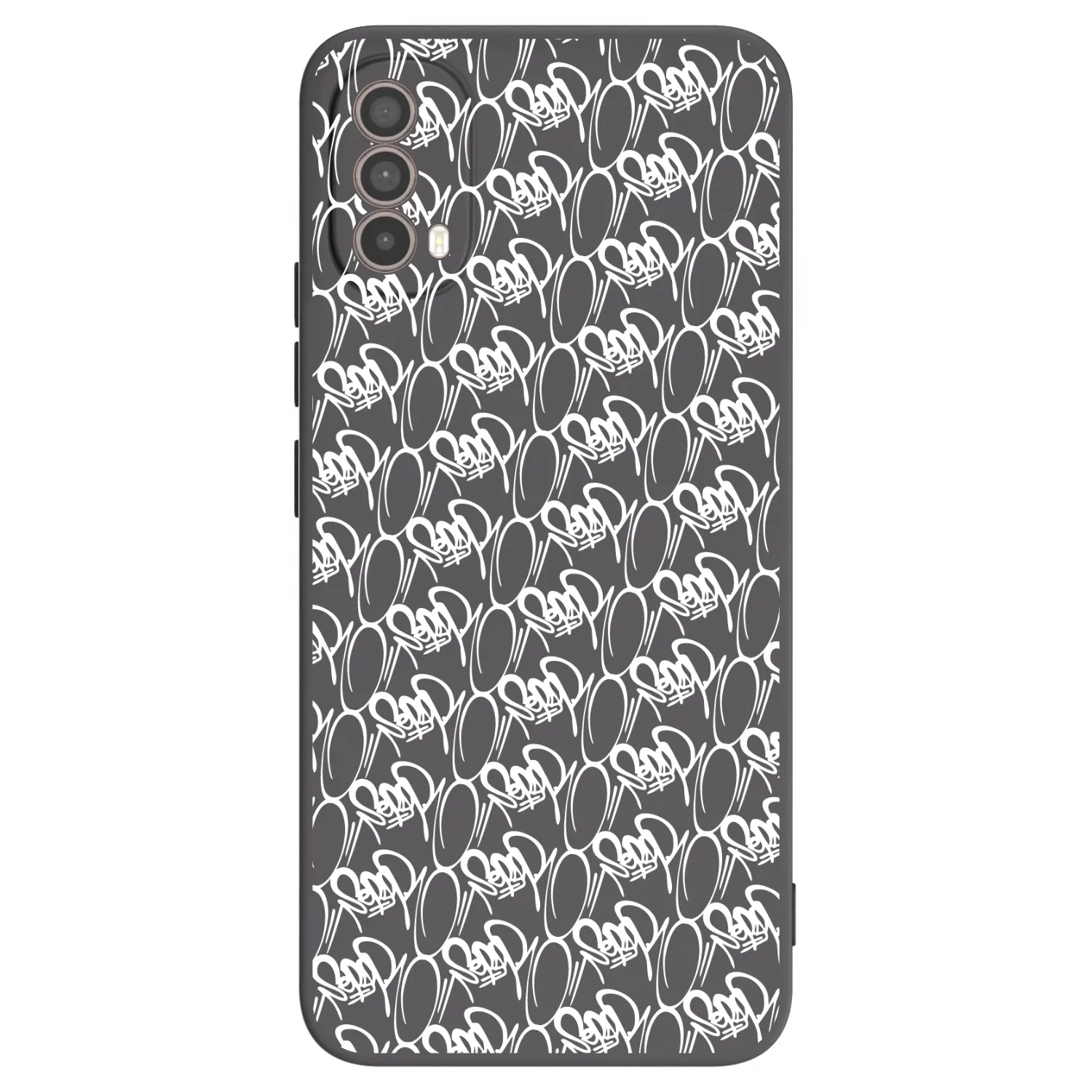 Picasee silikonový černý obal pro Motorola Moto E40 - Separ - White On Black 2