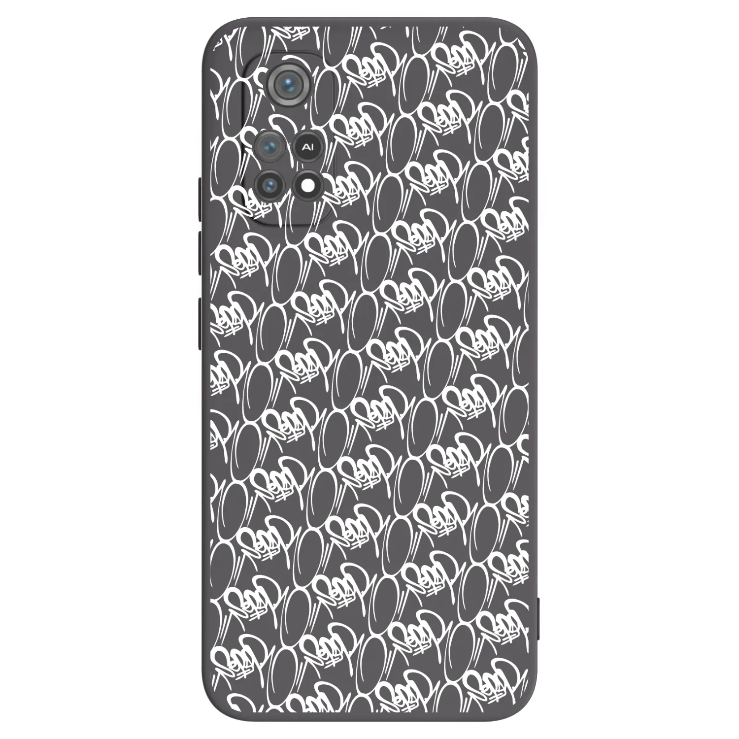 Picasee silikonový černý obal pro Xiaomi Poco M4 Pro - Separ - White On Black 2