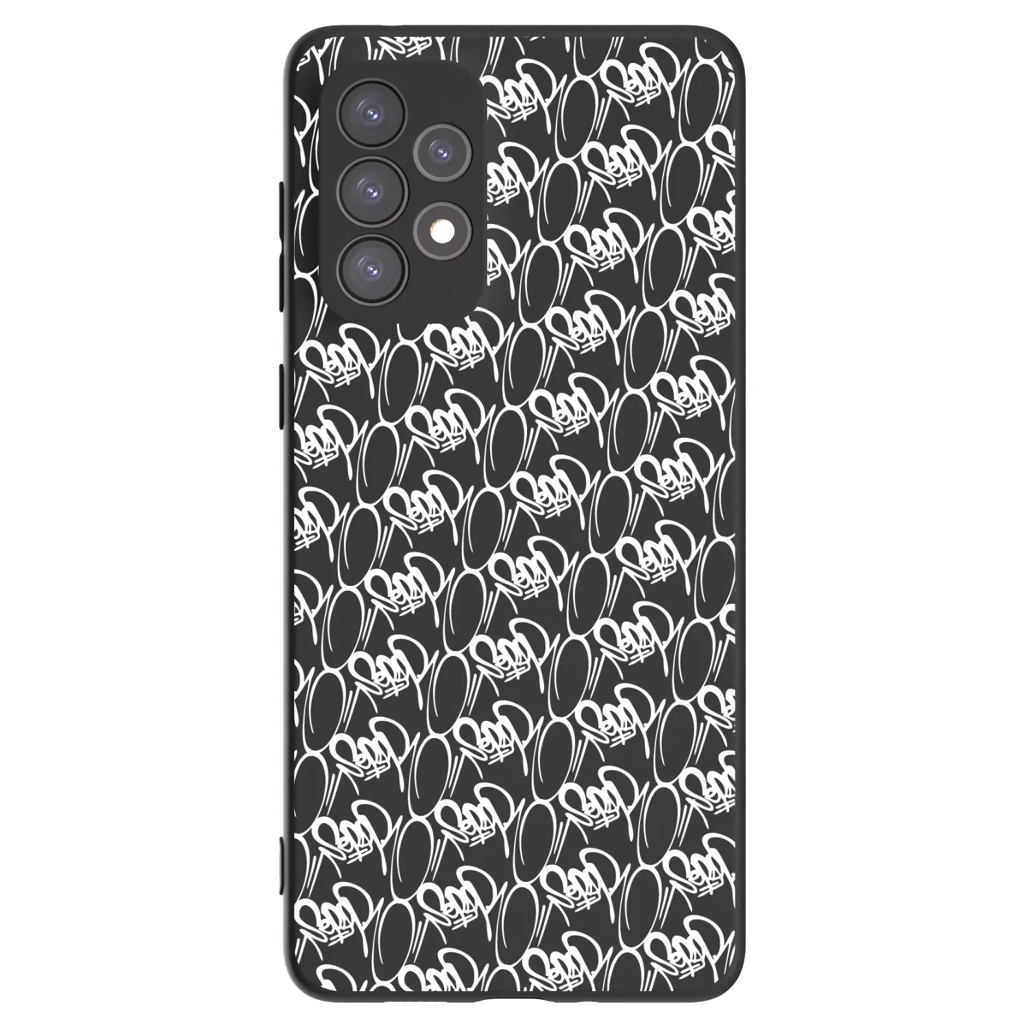 Picasee silikonový černý obal pro Samsung Galaxy A73 5G - Separ - White On Black 2