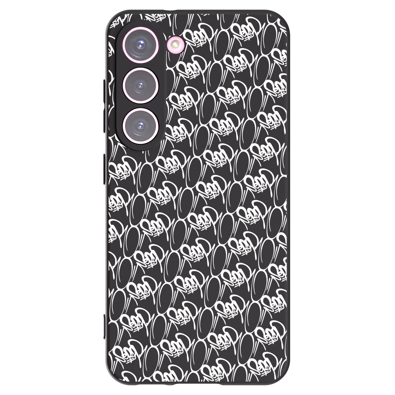 Picasee silikonový černý obal pro Samsung Galaxy S23 5G - Separ - White On Black 2