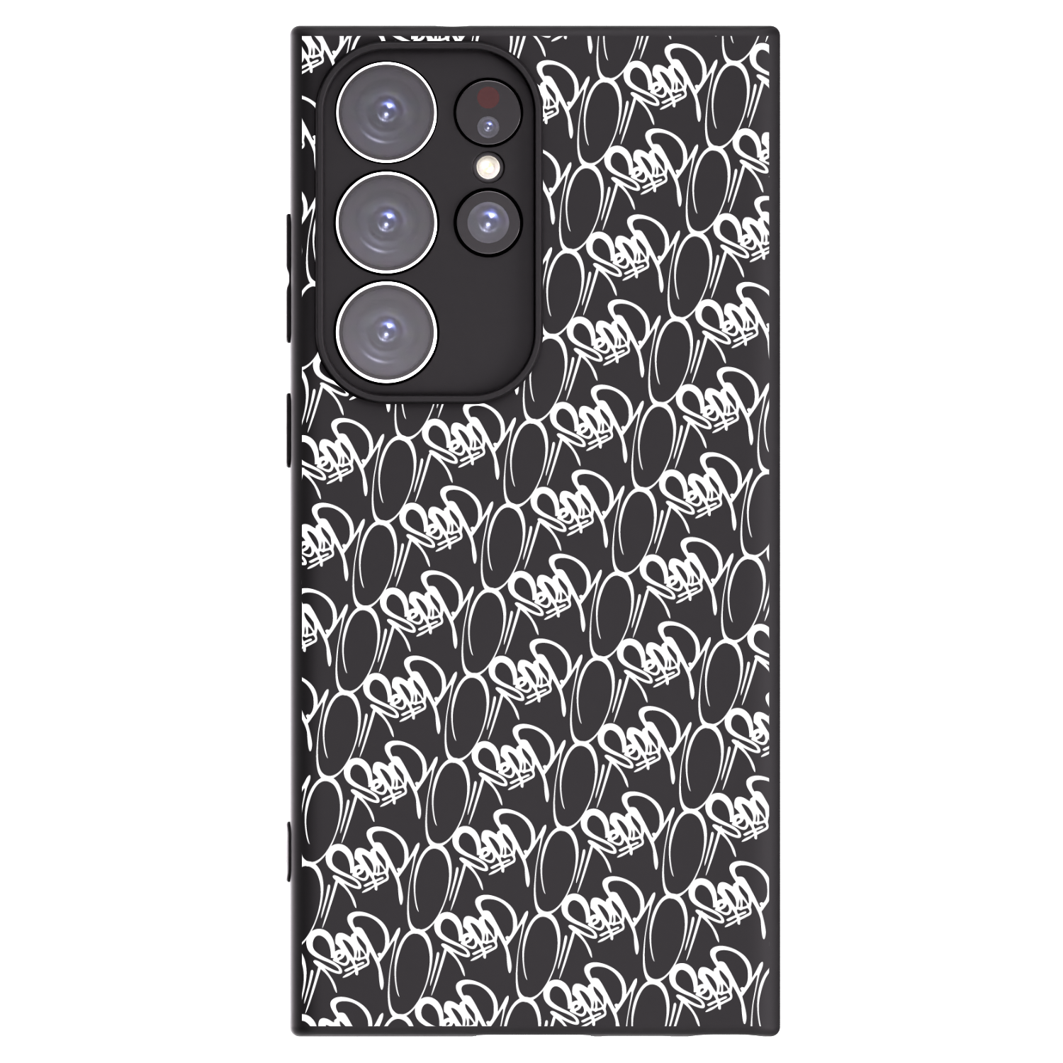 Picasee silikonový černý obal pro Samsung Galaxy S23 Ultra 5G - Separ - White On Black 2