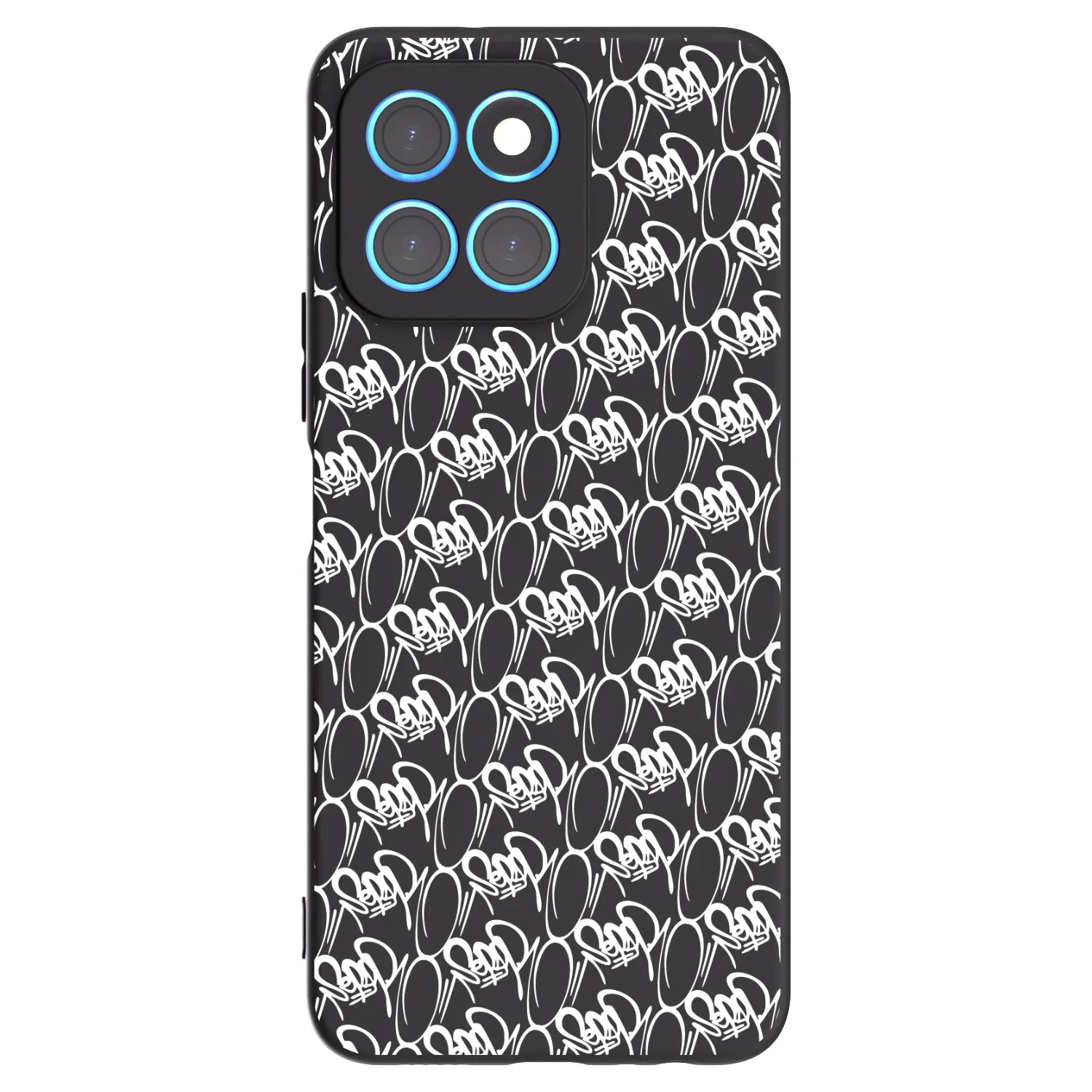 Picasee silikonový černý obal pro Honor X8 5G - Separ - White On Black 2