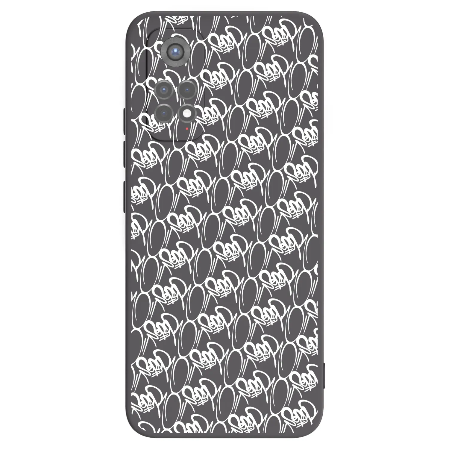 Picasee silikonový černý obal pro Xiaomi Redmi Note 11S 5G - Separ - White On Black 2