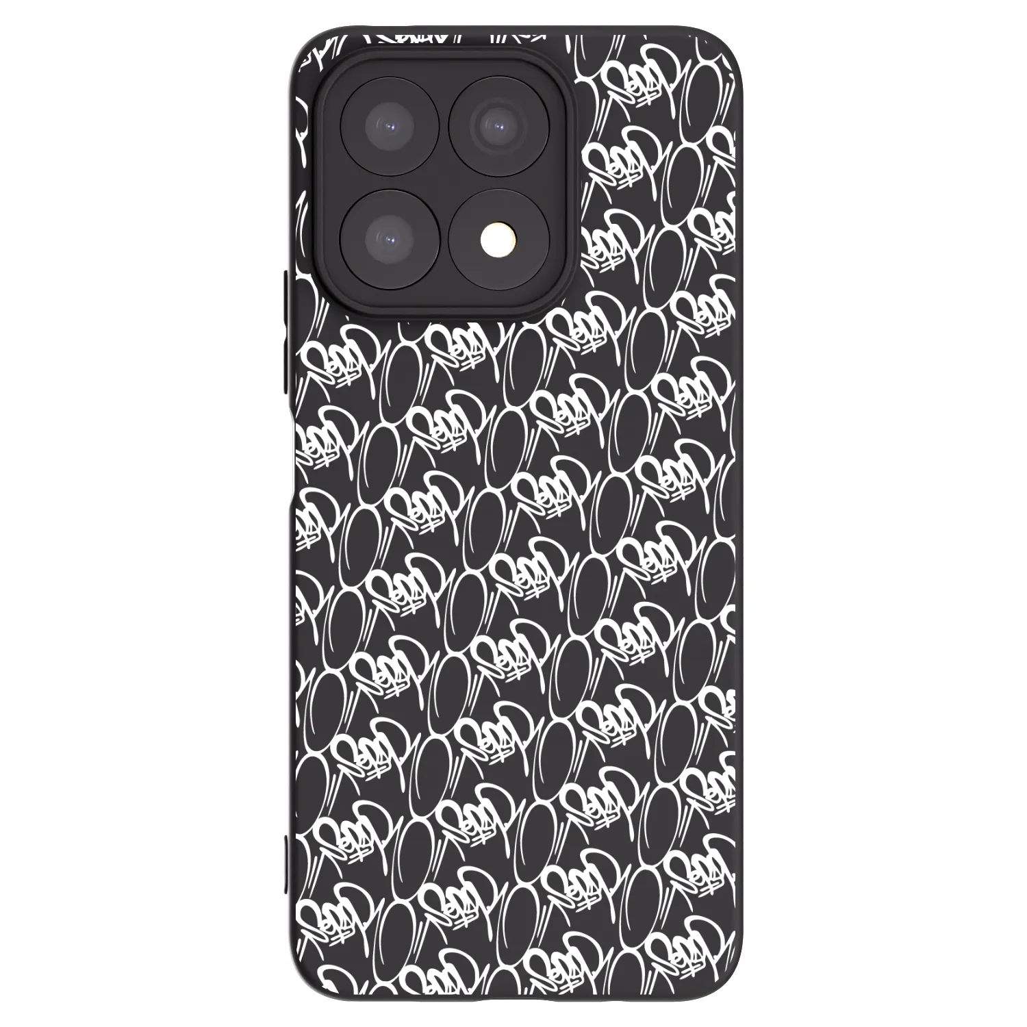 Picasee silikonový černý obal pro Honor X8a - Separ - White On Black 2