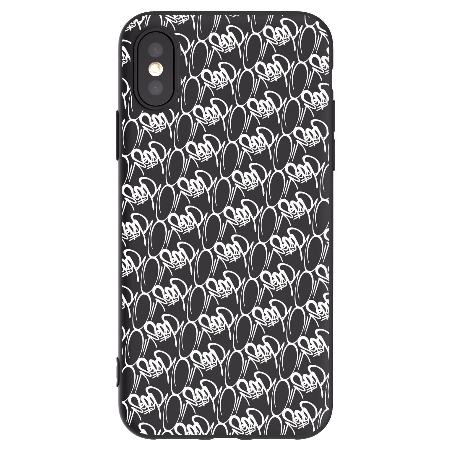 Picasee silikonový černý obal pro Apple iPhone X/XS - Separ - White On Black 2