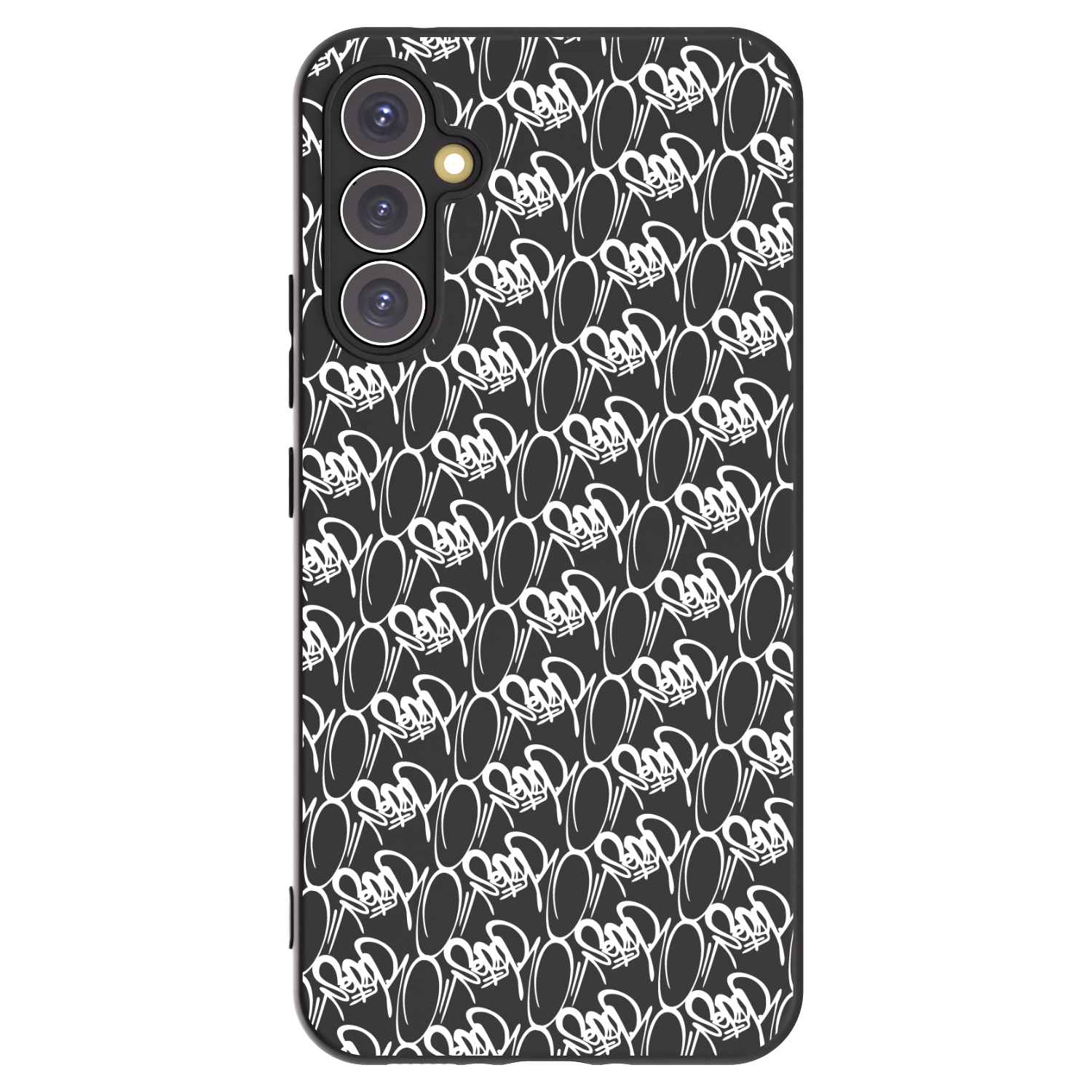 Picasee silikonový černý obal pro Samsung Galaxy A34 5G A346B - Separ - White On Black 2
