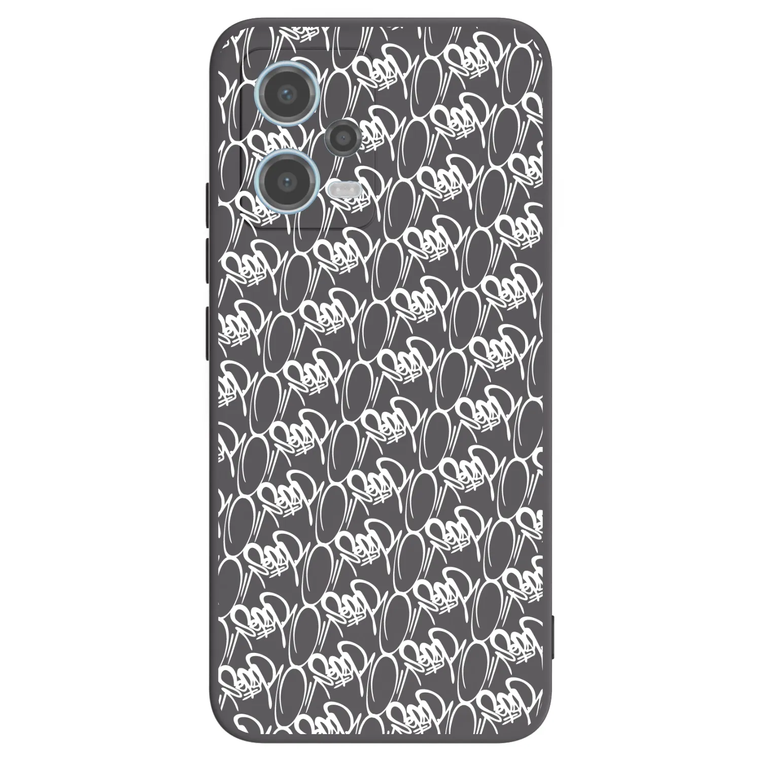 Picasee silikonový černý obal pro Xiaomi Redmi Note 12 5G - Separ - White On Black 2