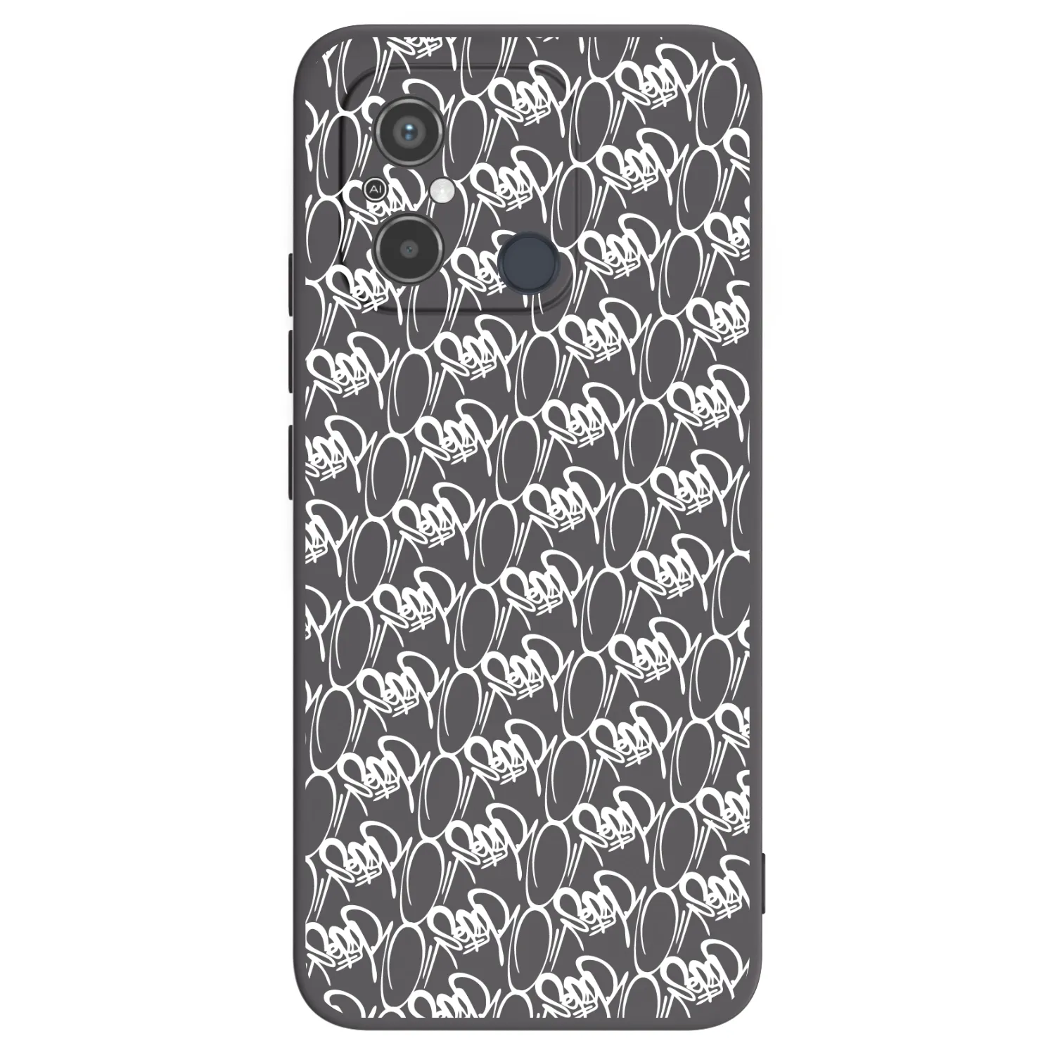 Picasee silikonový černý obal pro Xiaomi Redmi 12C - Separ - White On Black 2