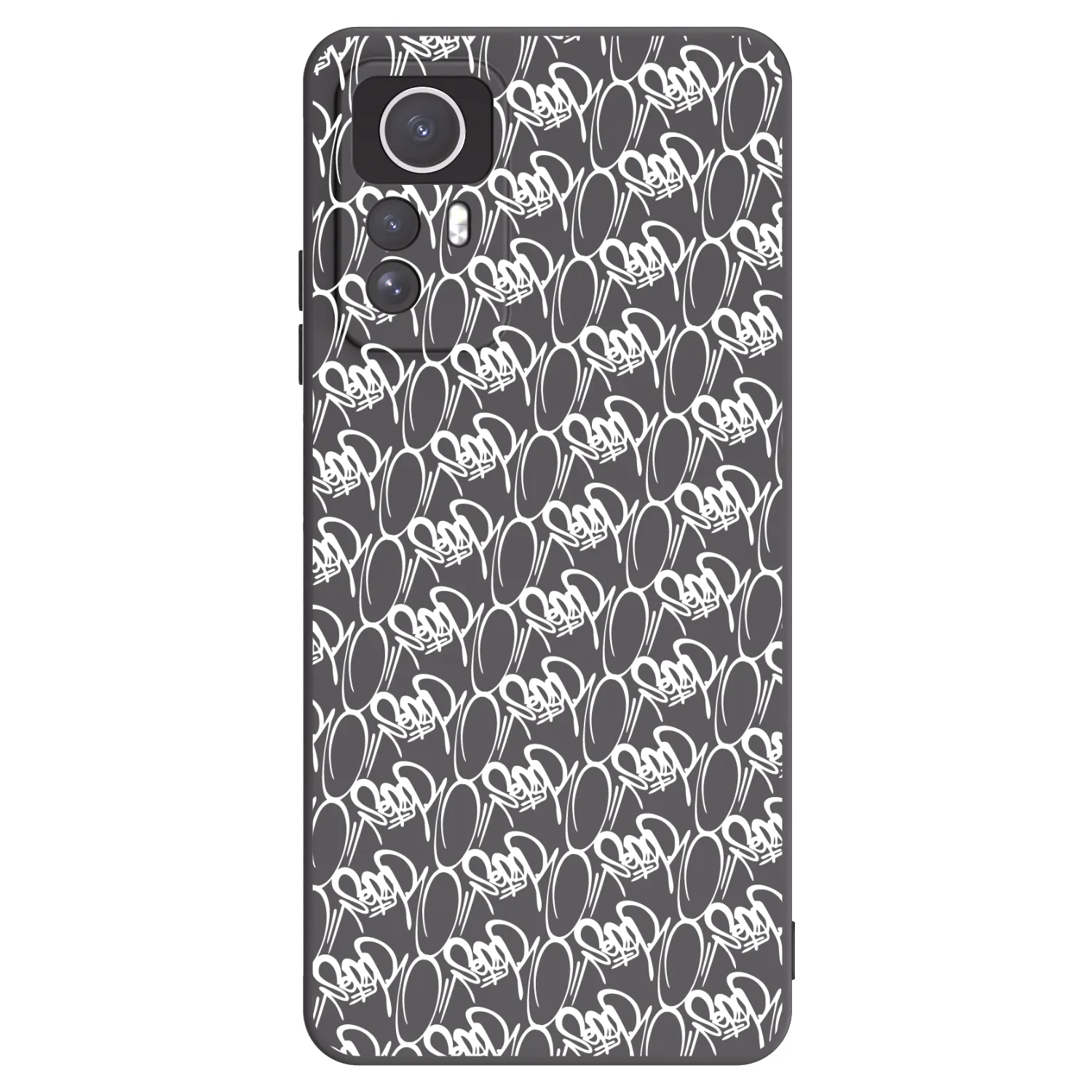 Picasee silikonový černý obal pro Xiaomi Redmi Note 12S - Separ - White On Black 2