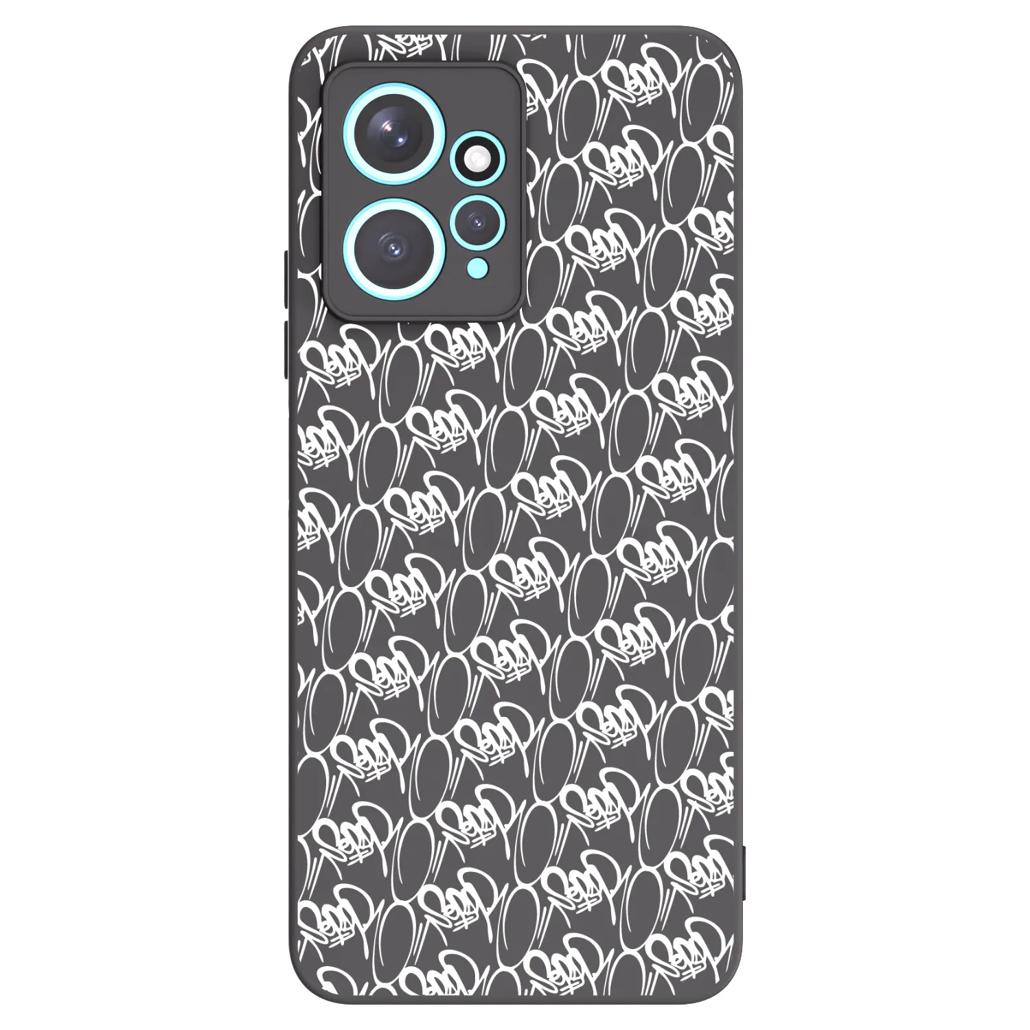 Picasee silikonový černý obal pro Xiaomi Redmi Note 12 4G - Separ - White On Black 2