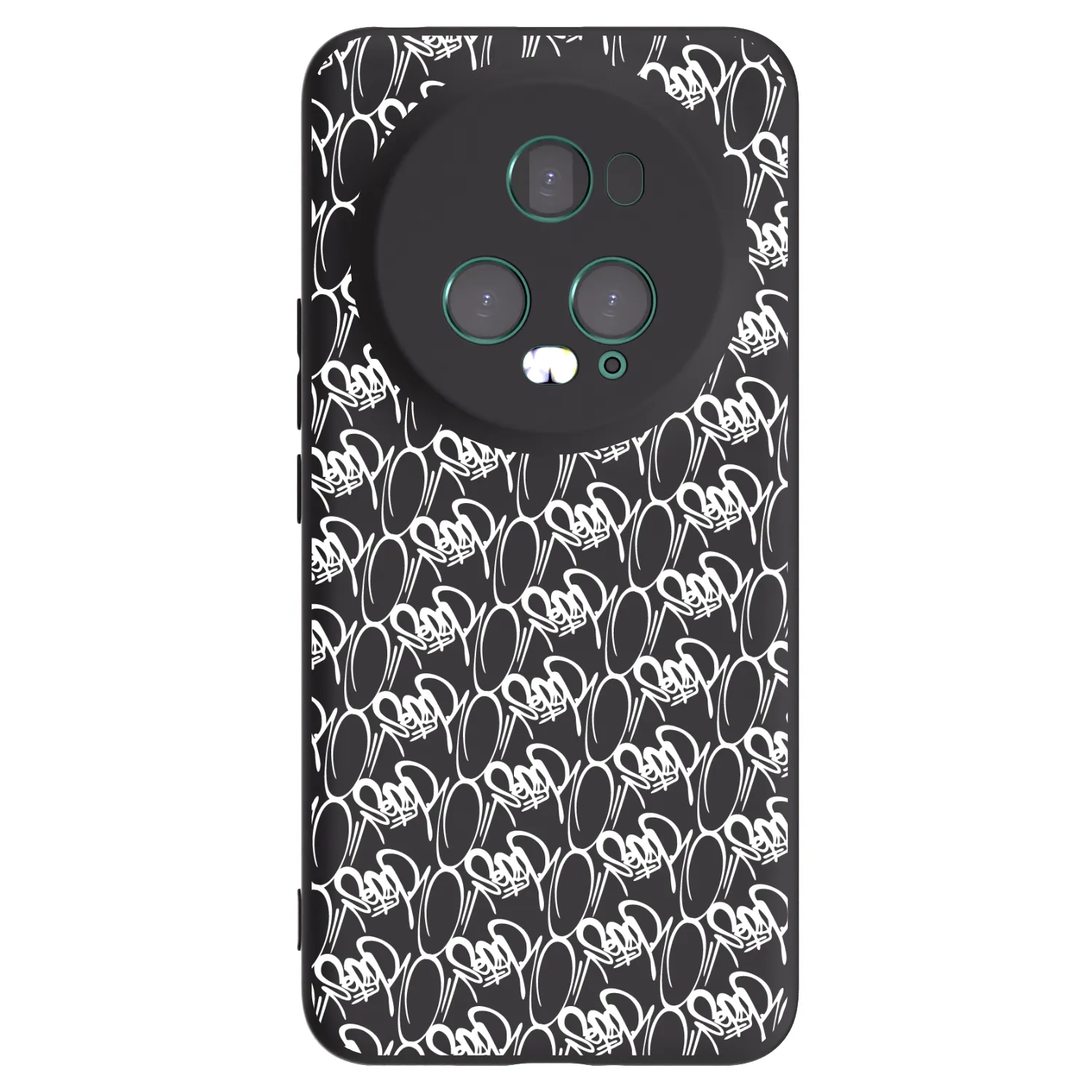 Picasee silikonový černý obal pro Honor Magic5 Pro - Separ - White On Black 2