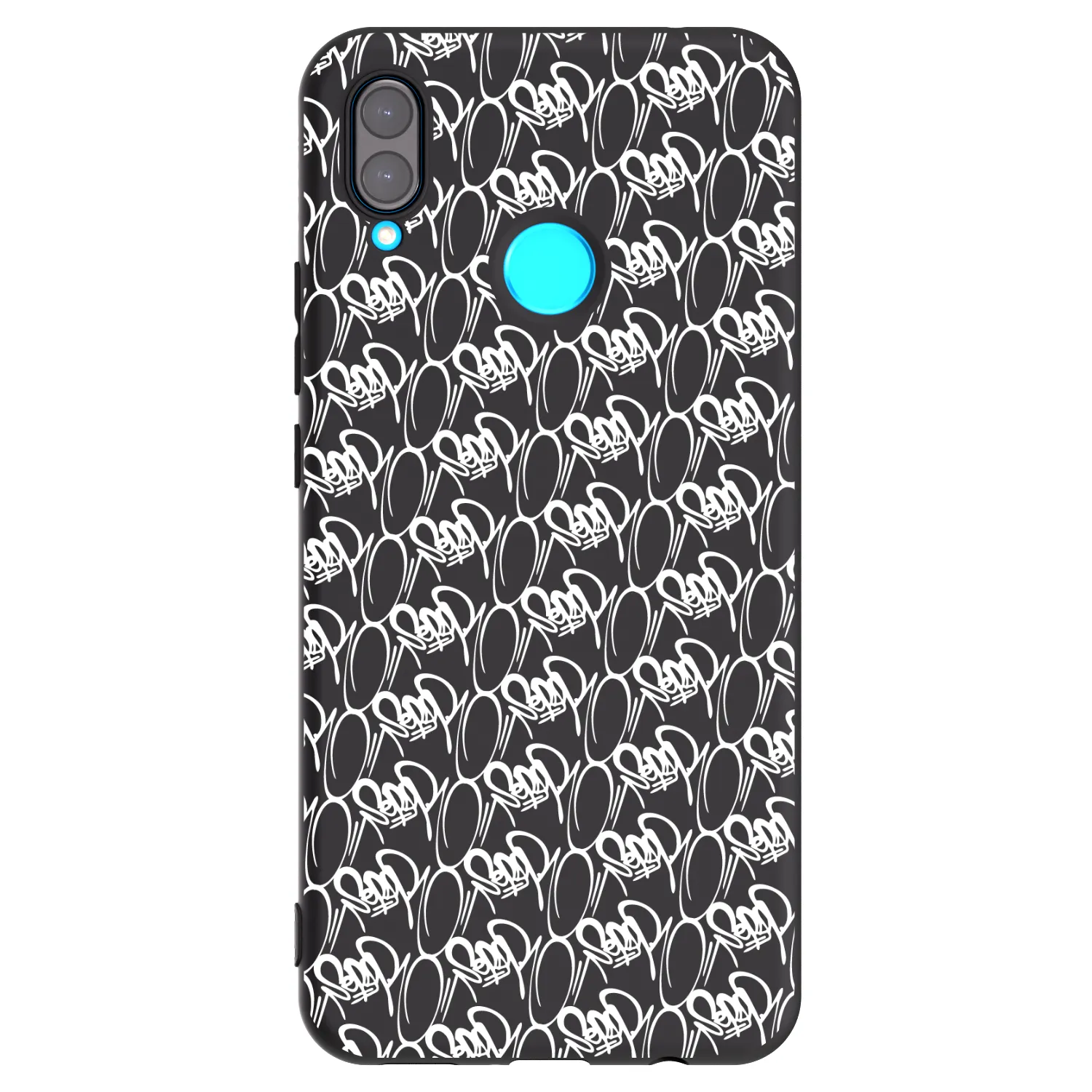 Picasee silikonový černý obal pro Huawei Nova 3 - Separ - White On Black 2