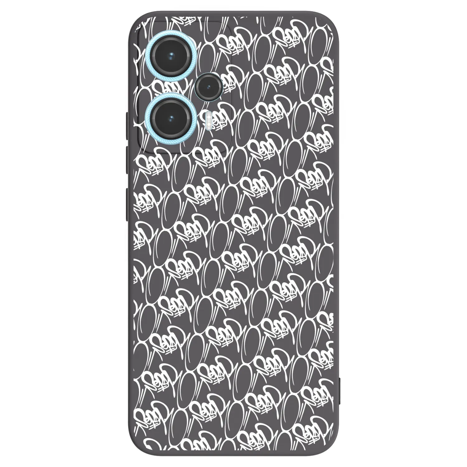 Picasee silikonový černý obal pro Xiaomi Poco F5 - Separ - White On Black 2