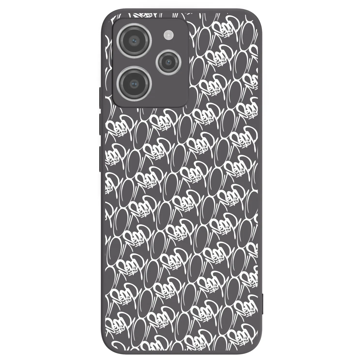 Picasee silikonový černý obal pro Xiaomi Redmi 12 4G - Separ - White On Black 2