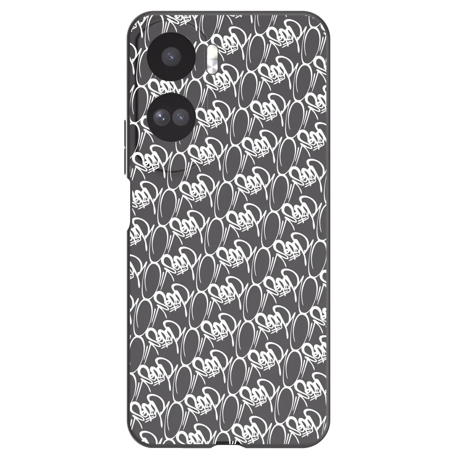 Picasee silikonový černý obal pro Honor 90 Lite 5G - Separ - White On Black 2