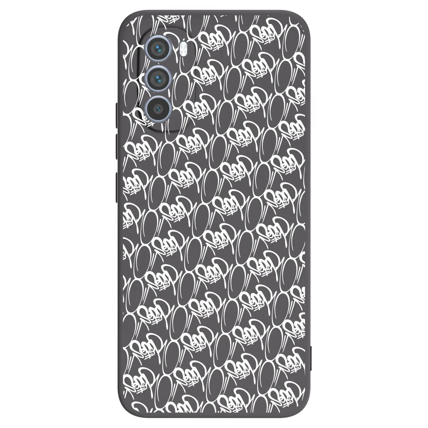 Picasee silikonový černý obal pro Motorola Moto G62 - Separ - White On Black 2