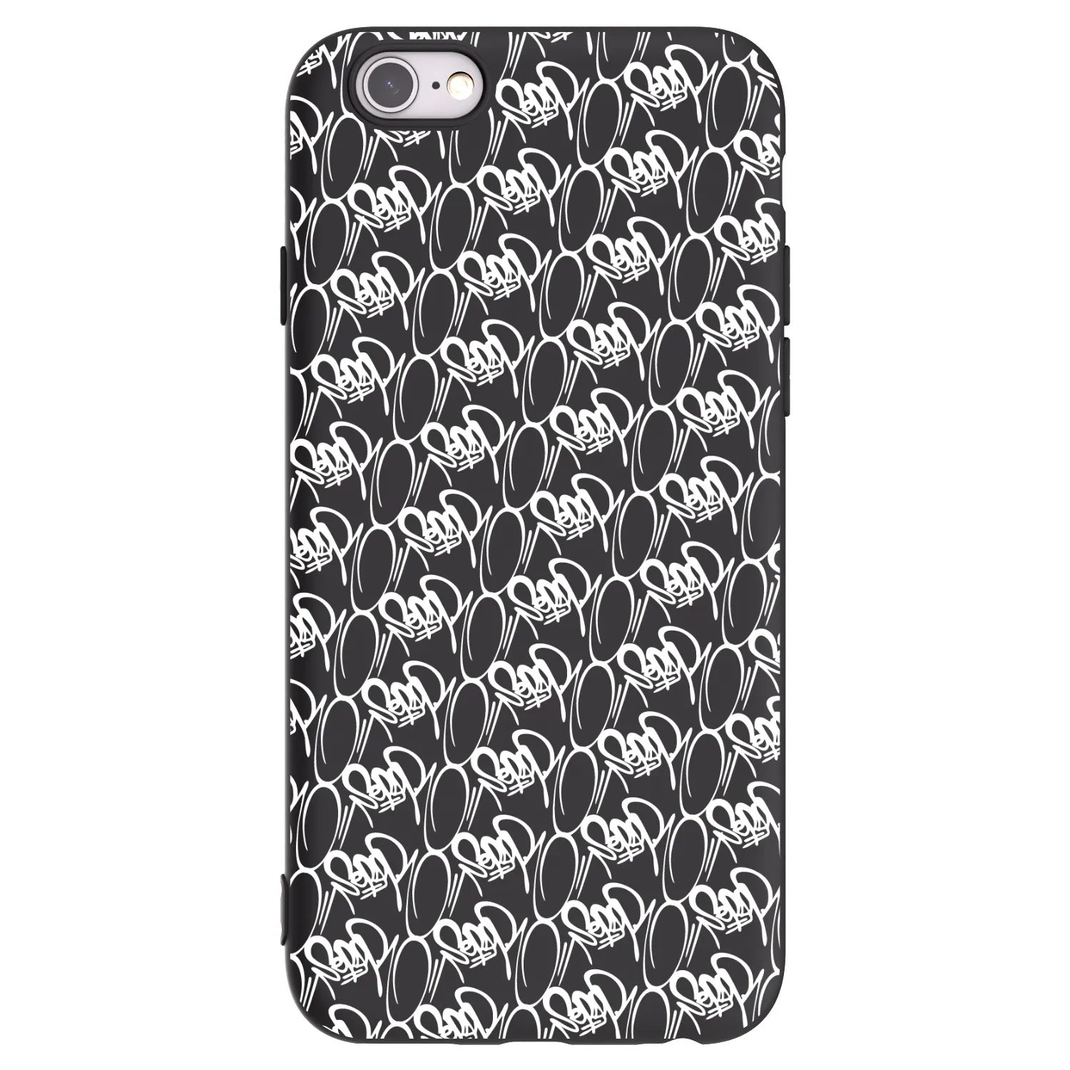 Picasee silikonový černý obal pro Apple iPhone 6/6S - Separ - White On Black 2