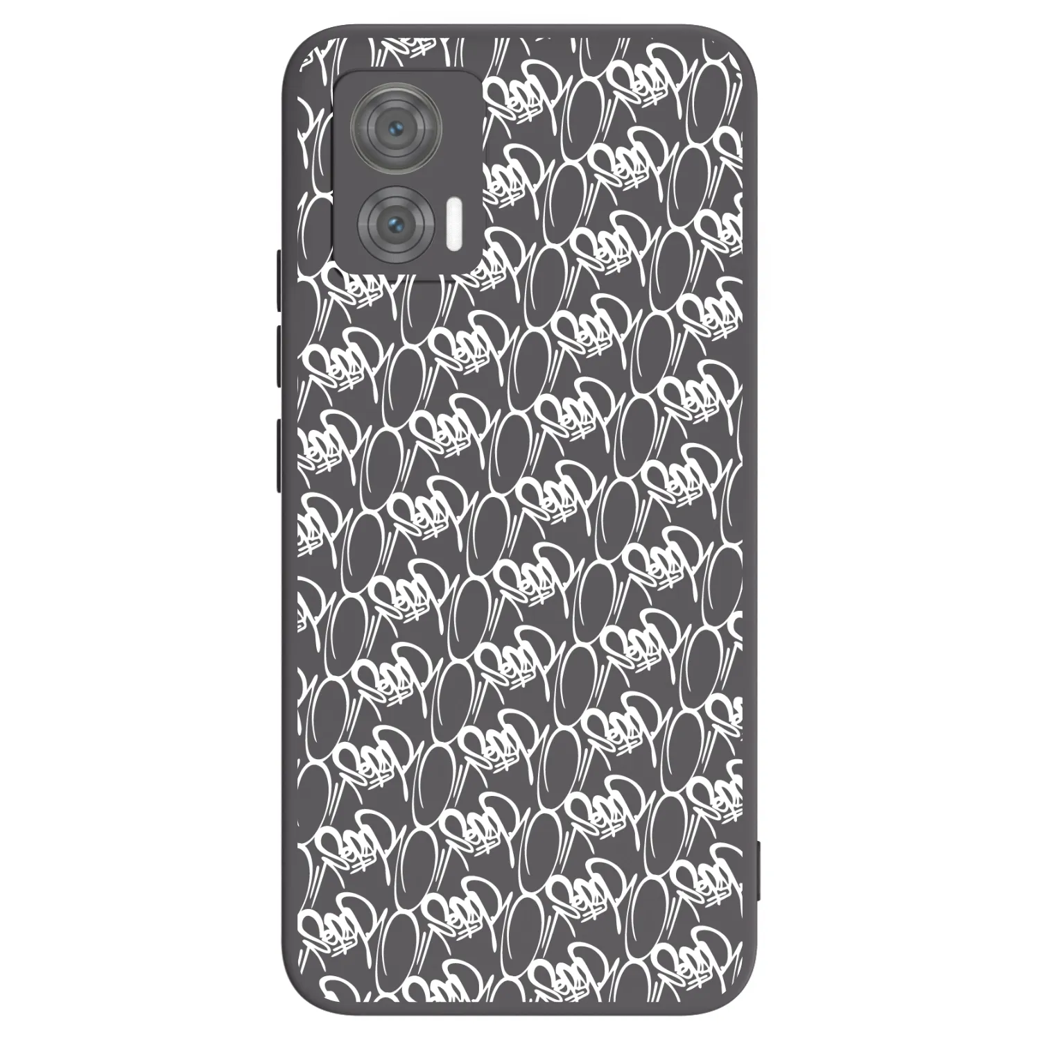 Picasee silikonový černý obal pro Motorola Edge 30 Neo - Separ - White On Black 2