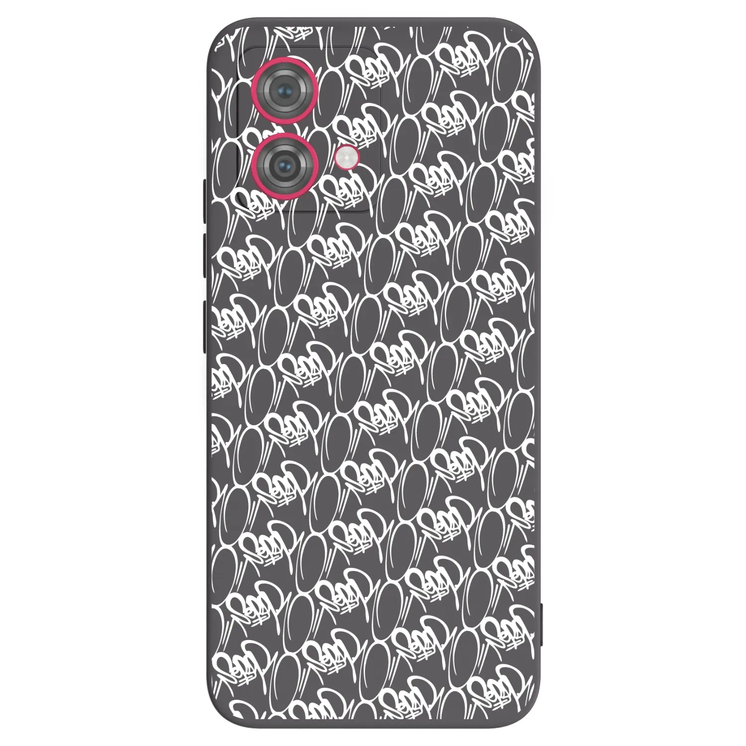 Picasee silikonový černý obal pro Motorola Moto G84 5G - Separ - White On Black 2