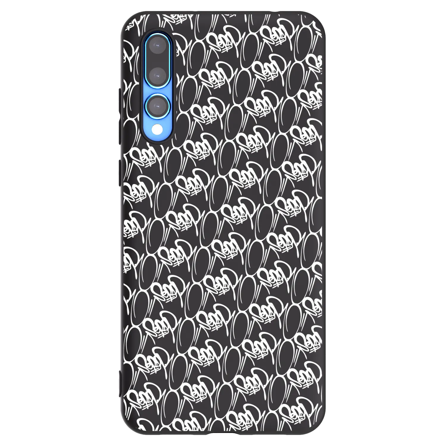 Picasee silikonový černý obal pro Huawei P20 Pro - Separ - White On Black 2