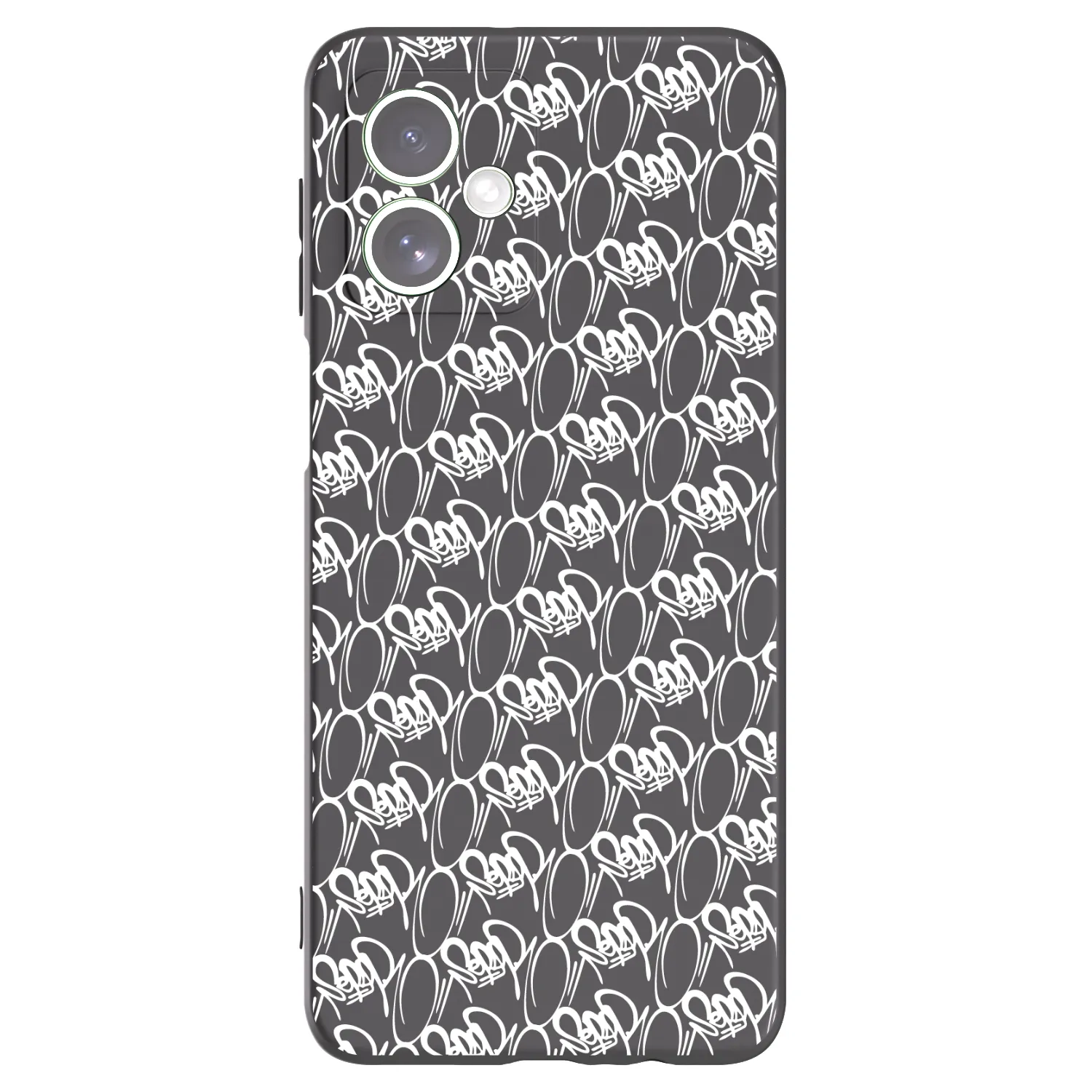 Picasee silikonový černý obal pro Motorola Moto G54 5G - Separ - White On Black 2