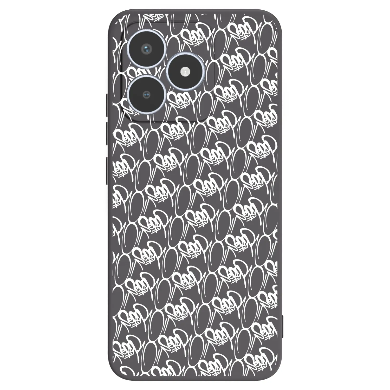 Picasee silikonový černý obal pro Realme C53 - Separ - White On Black 2