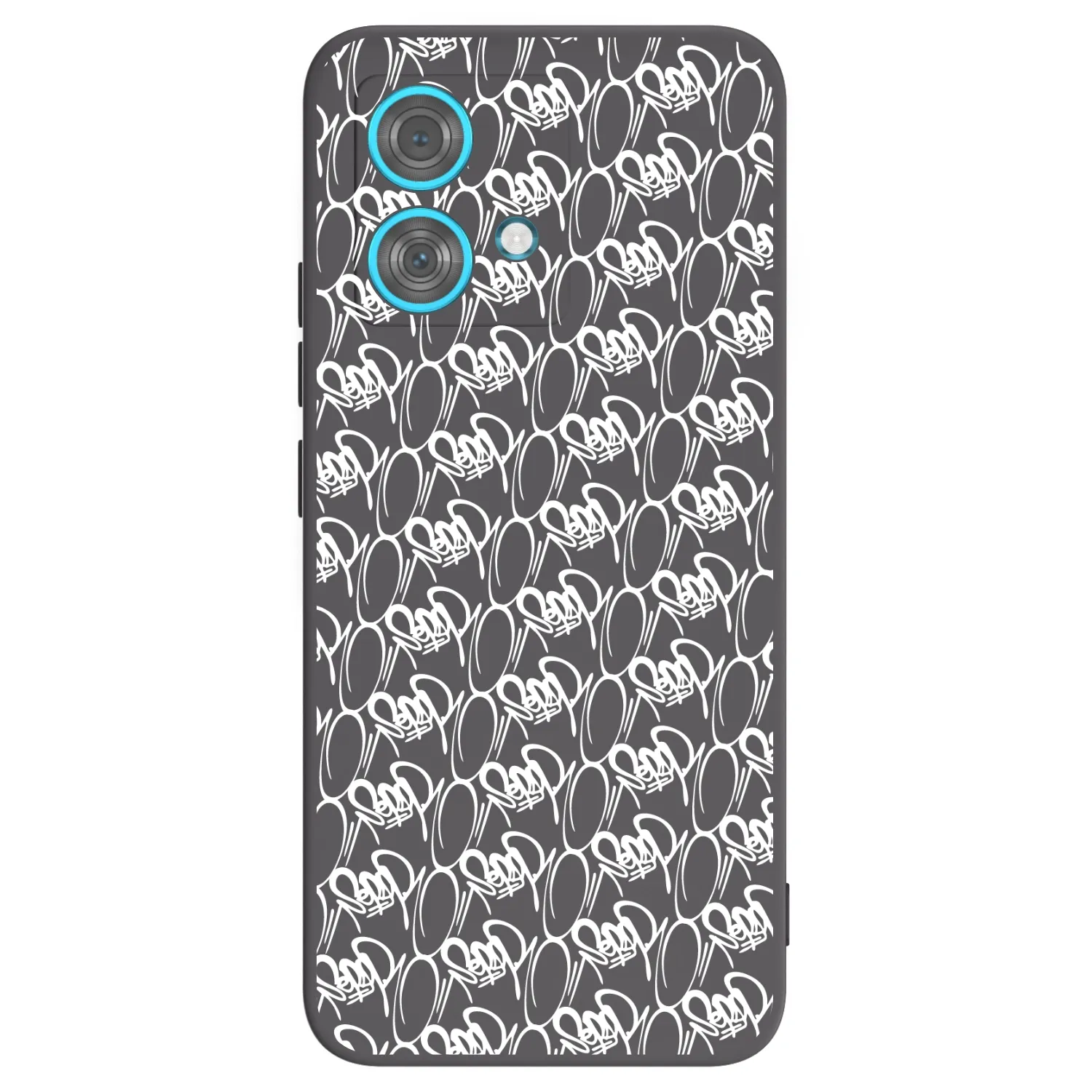 Picasee silikonový černý obal pro Motorola Edge 40 Neo - Separ - White On Black 2